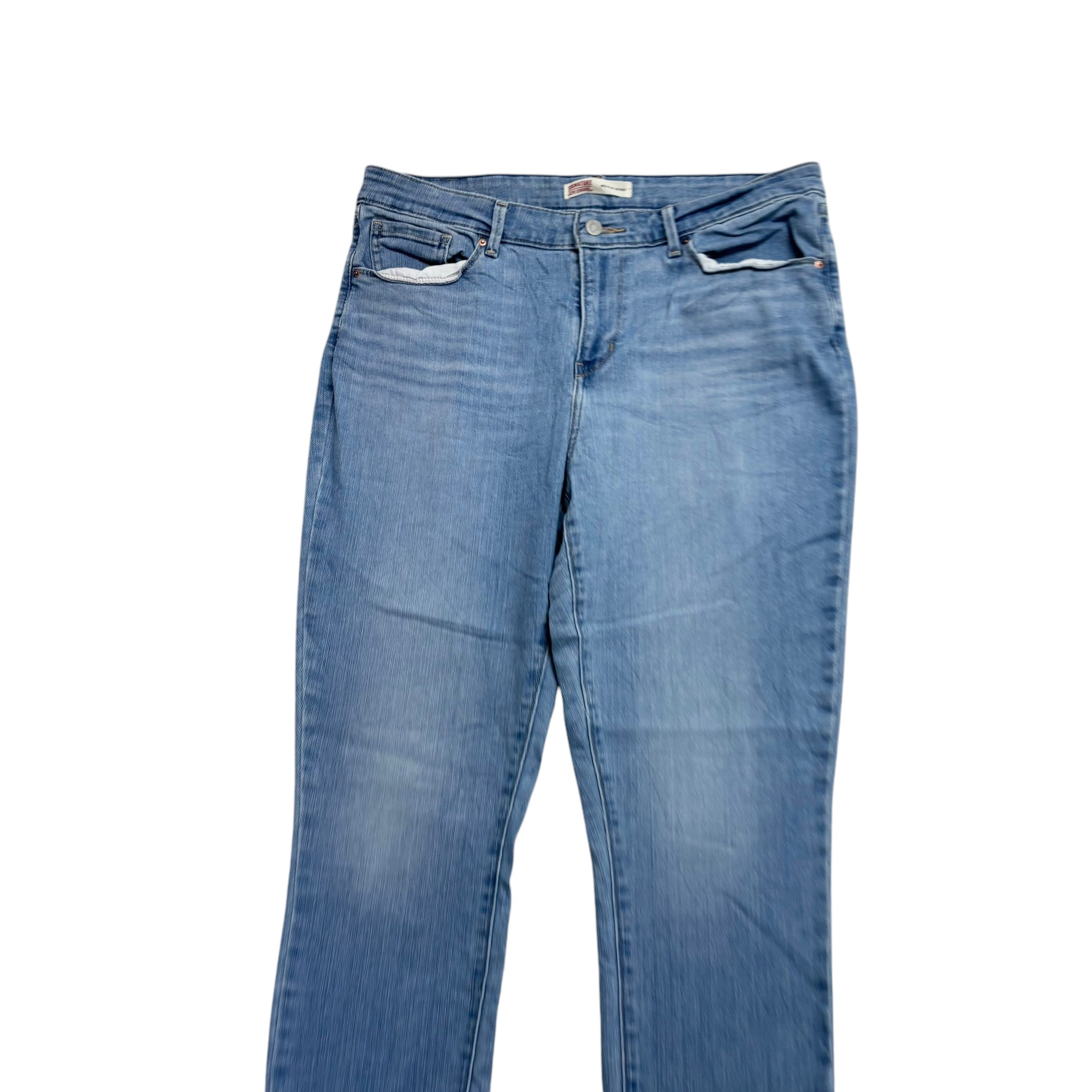 Levis Signature Jeans W34 L30 Womens Skinny Fit Light Blue Stretch Denim (E)