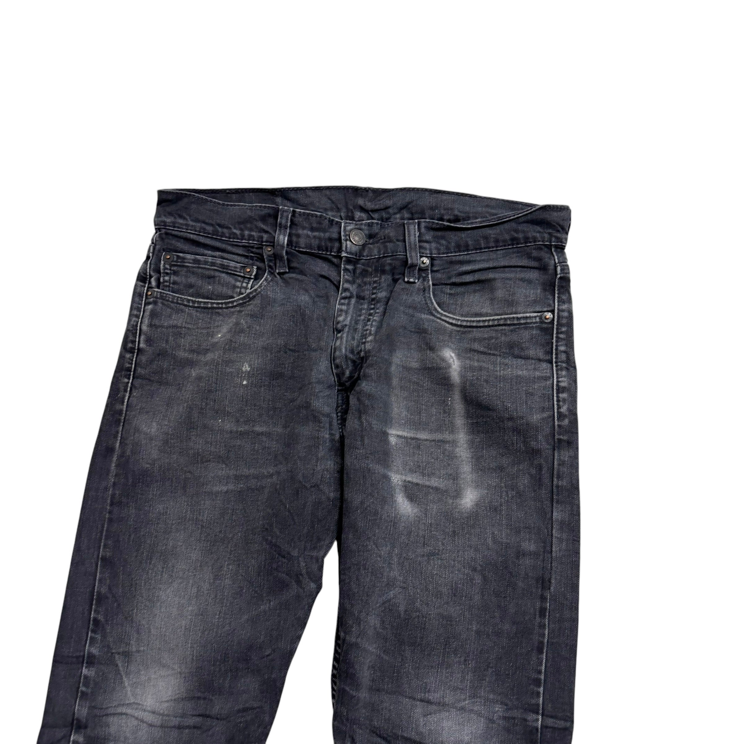 Levis 512 Jeans W30 L30 Mens Black Slim Tapered Fit Stretch Denim (F)