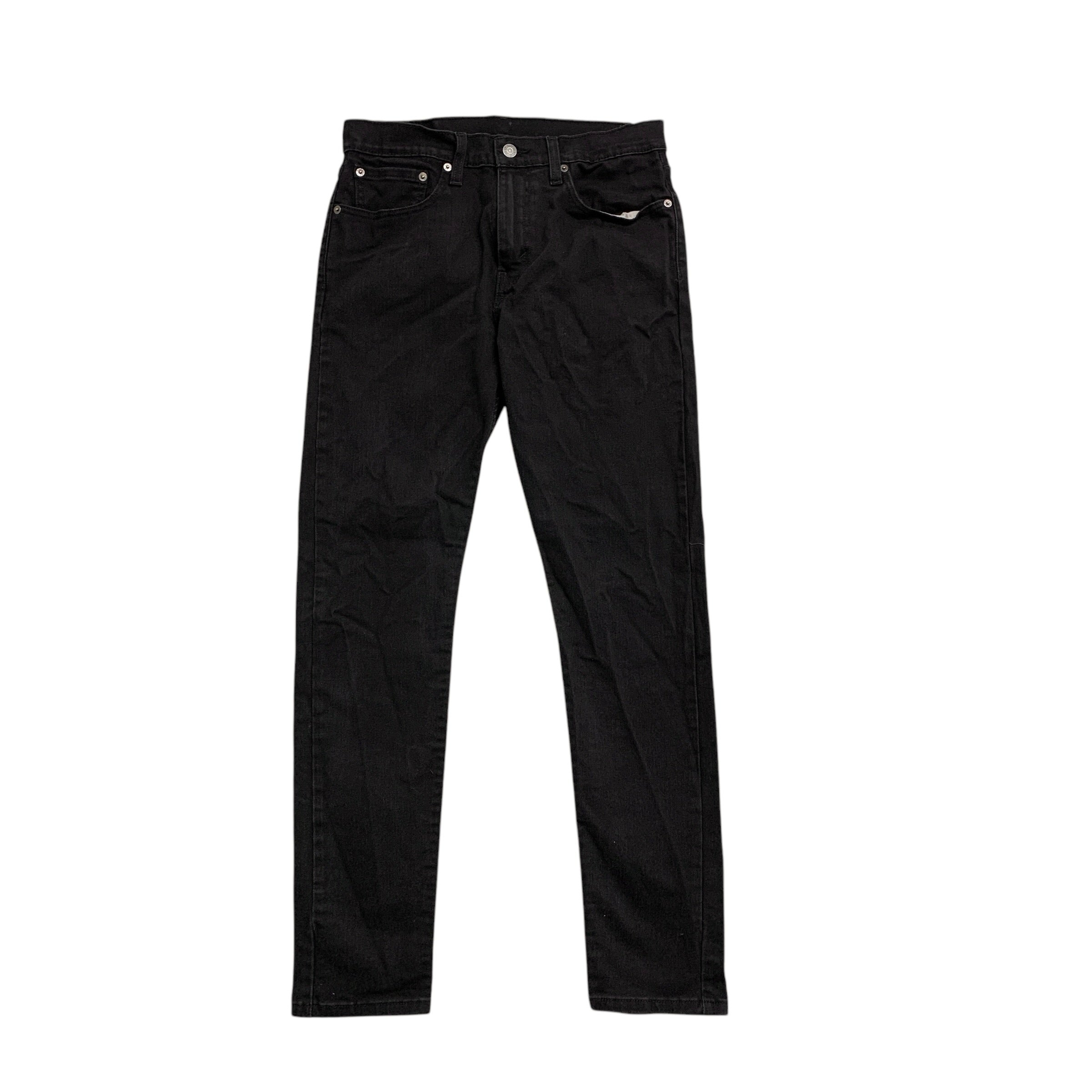 Levis 512 Jeans W30 L31 Mens Black Slim Tapered Fit Stretch Denim (E)