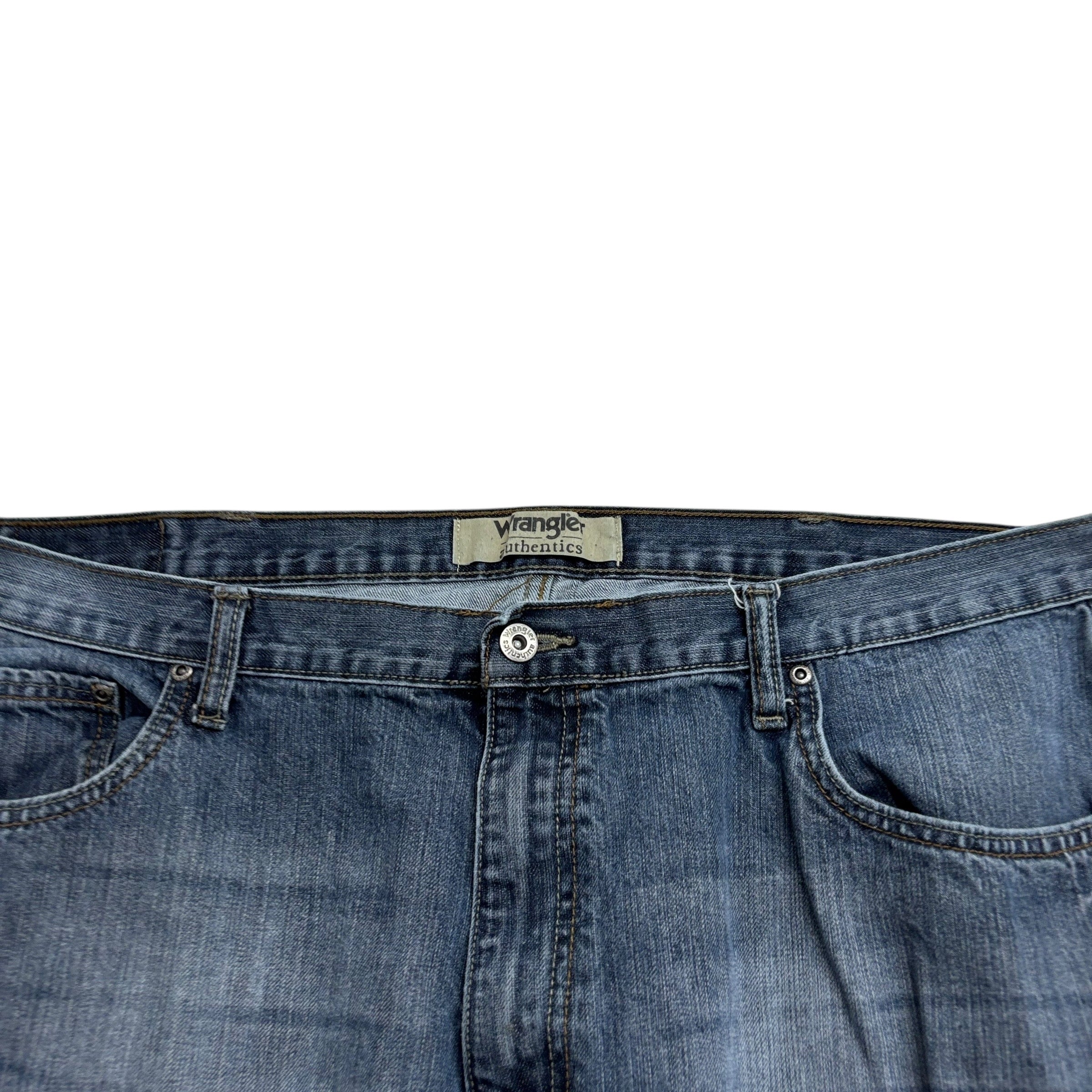 Wrangler Jeans W42 L32 Mens Dark Blue Relaxed Straight Fit Vintage Denim