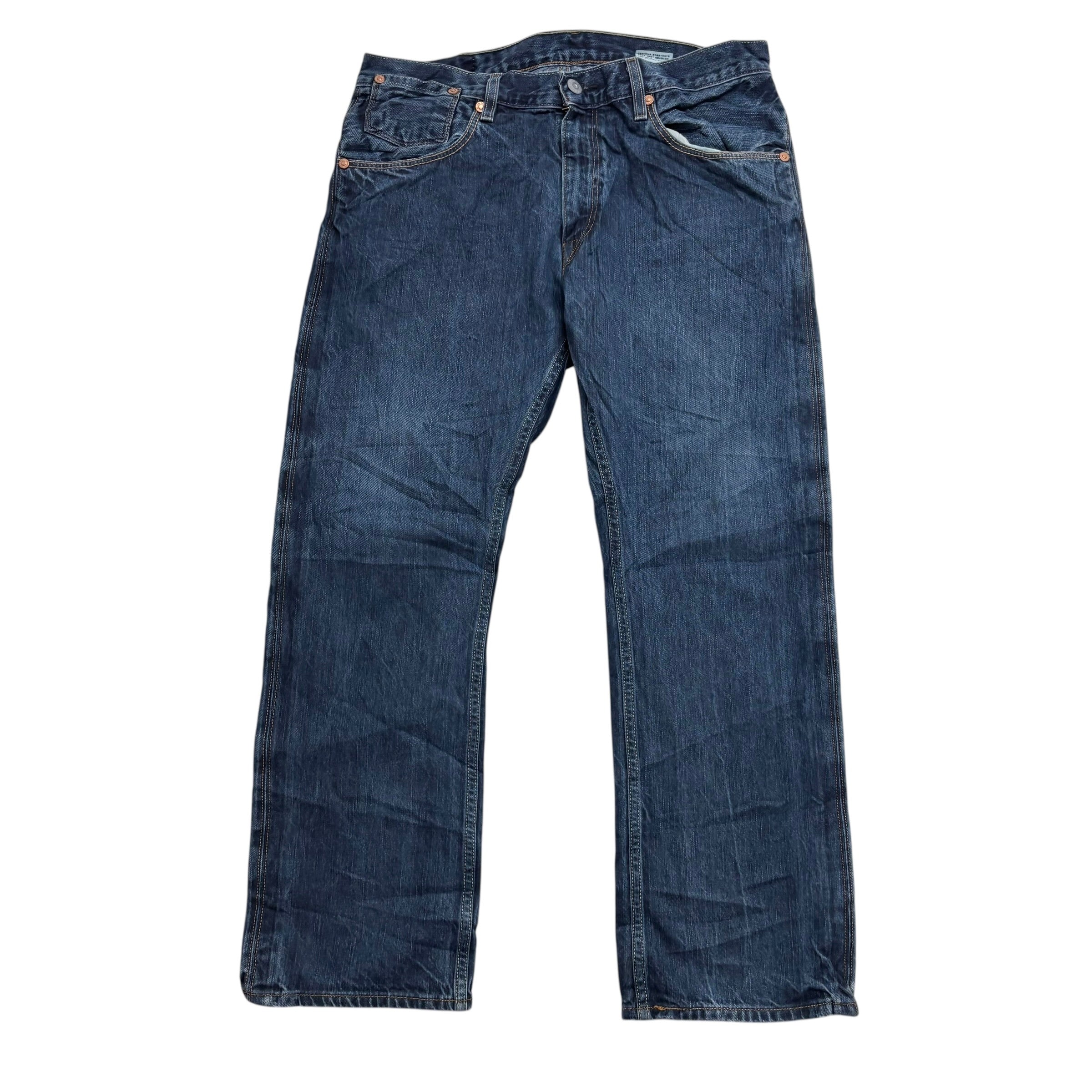 Levis 514 Jeans W36 L30 Mens Dark Blue Regular Straight Fit Denim (E)