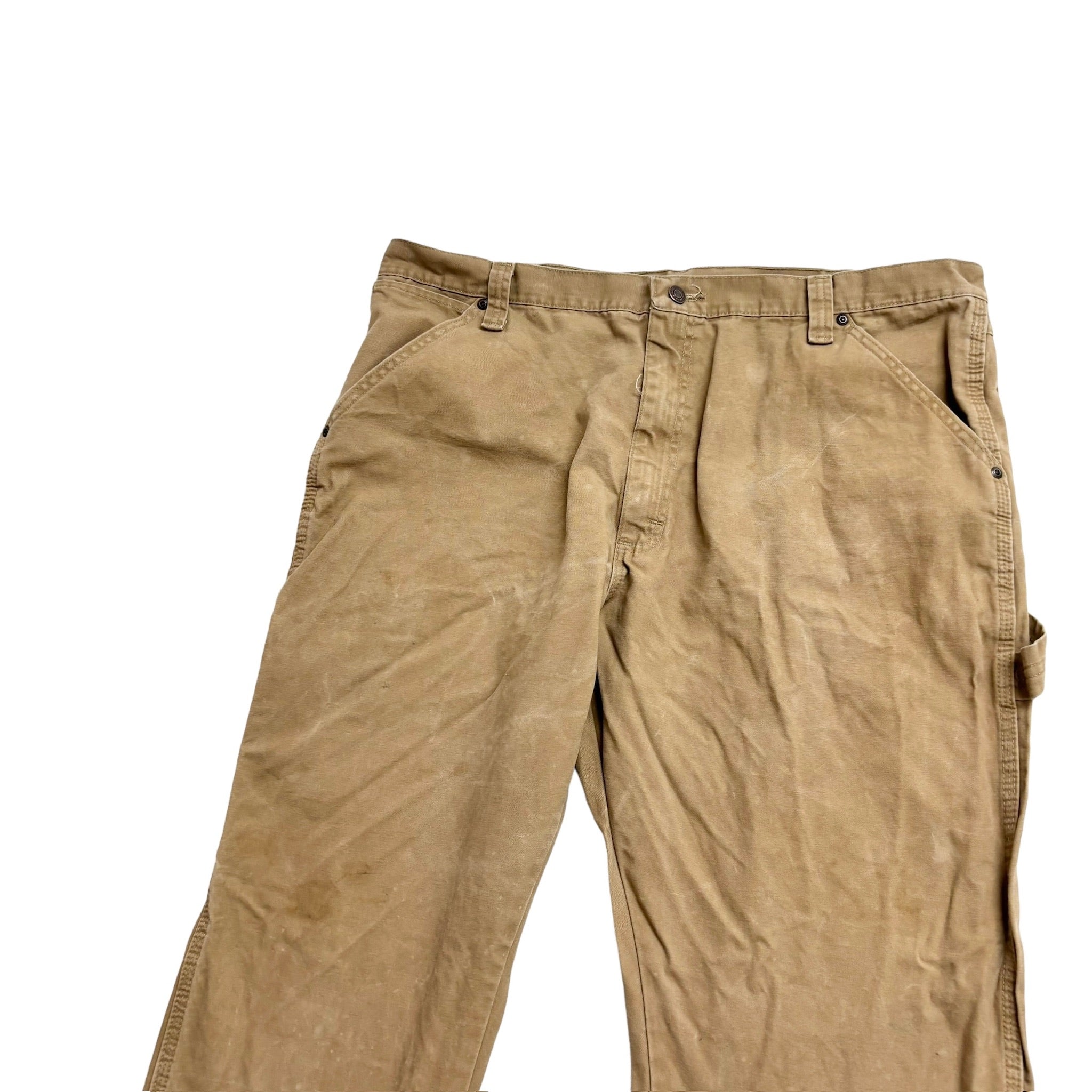 Wrangler Carpenter Pants W40 L30 Mens Tan Beige Baggy Relaxed Straight Fit