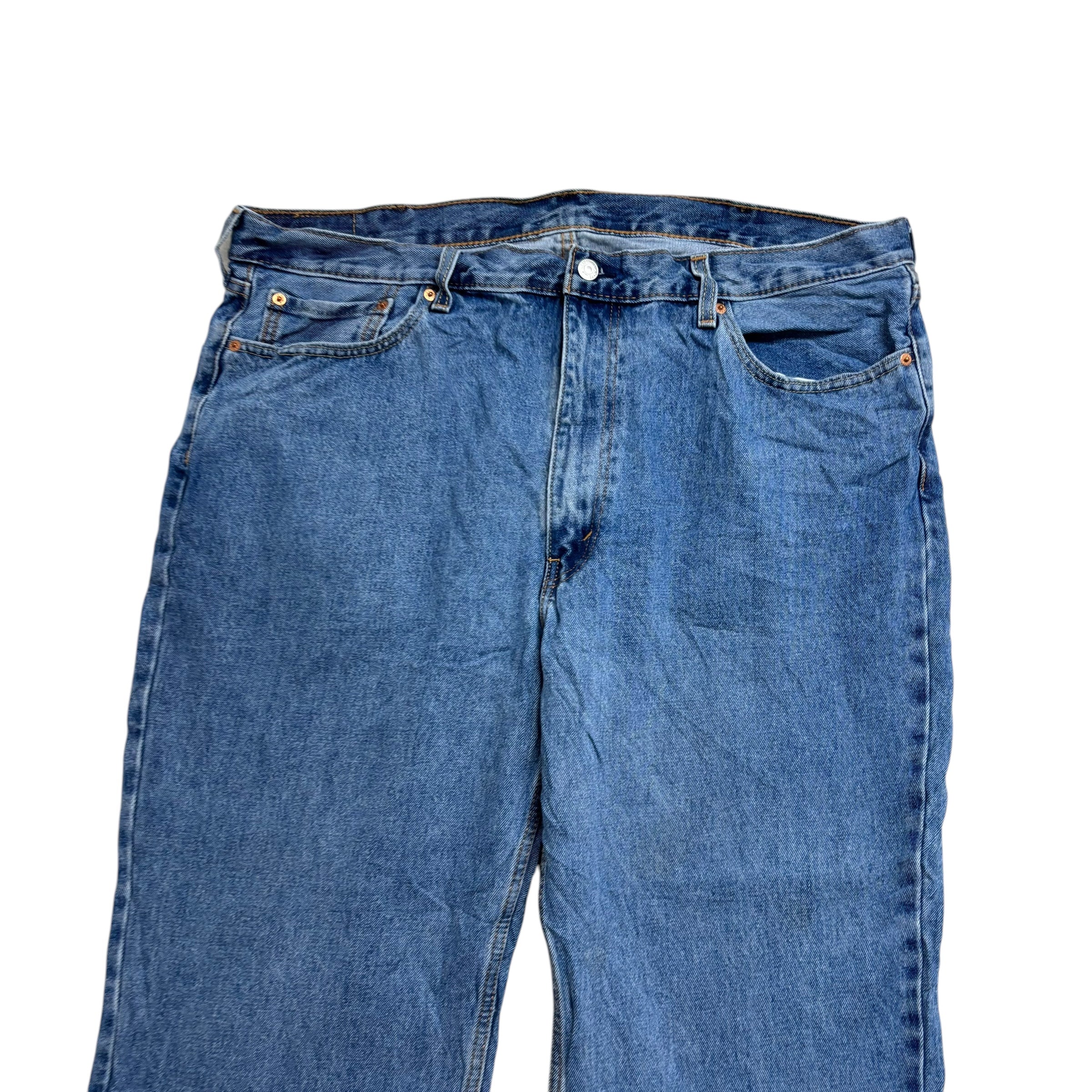 Levis 550 Jeans W42 L30 Mens Mid Blue Relaxed Straight Baggy Fit Denim (E)