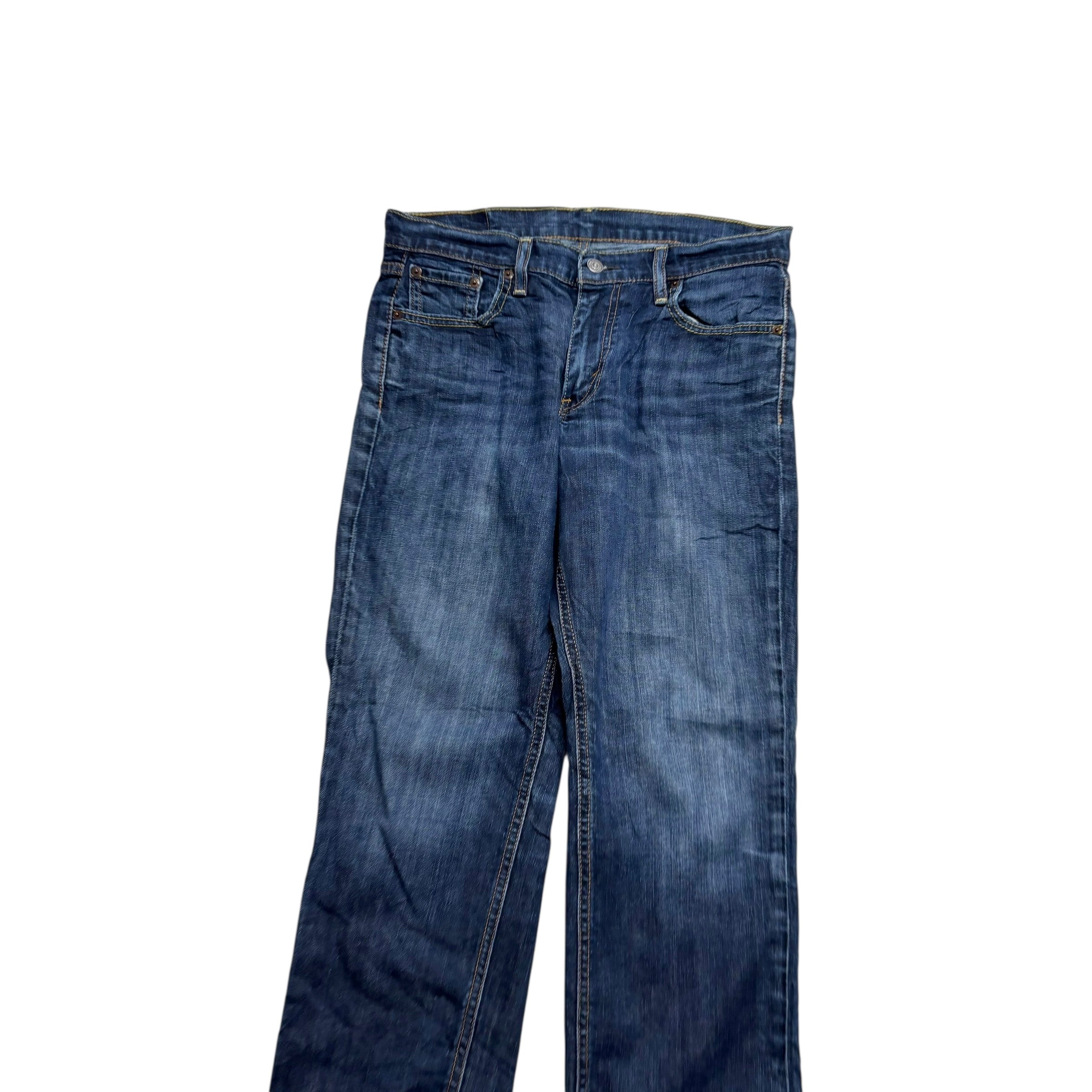 Levis 541 Jeans W30 L30 Mens Dark Blue Athletic Tapered Fit Stretch Denim (F)