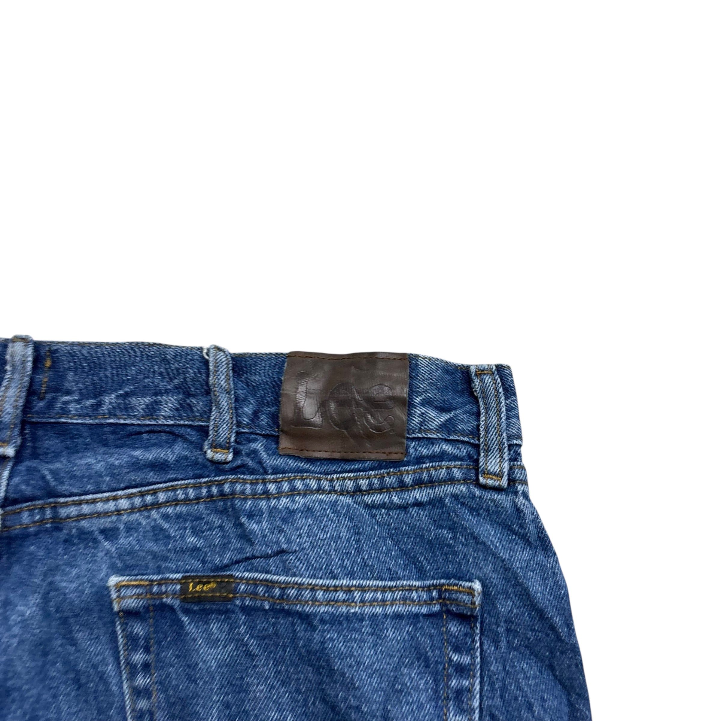 Lee Jeans W40 L30 Mens Mid Blue Regular Straight Fit Denim (E)