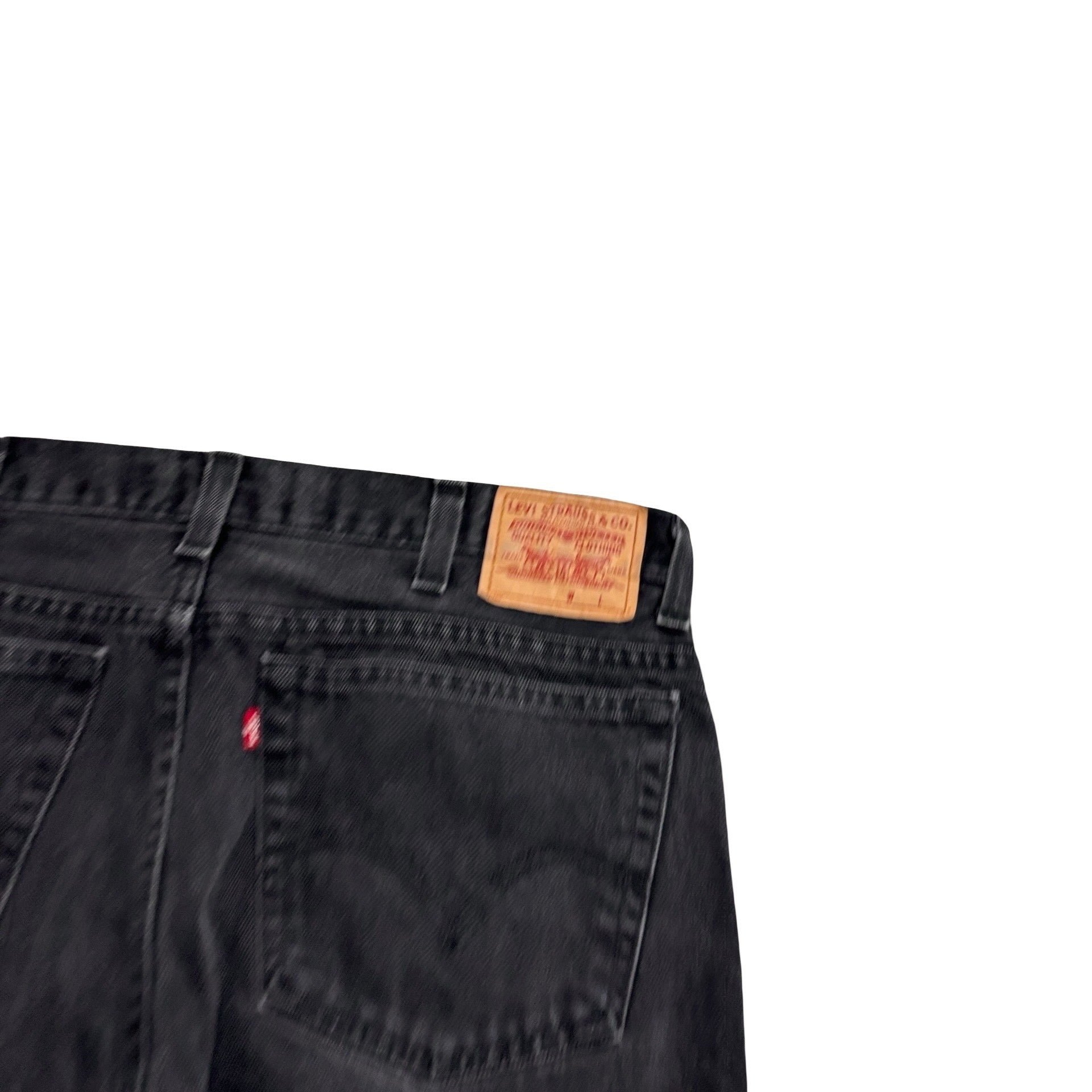 Levis Jeans W36 L30 Mens Black Regular Straight Fit Vintage Denim (E)