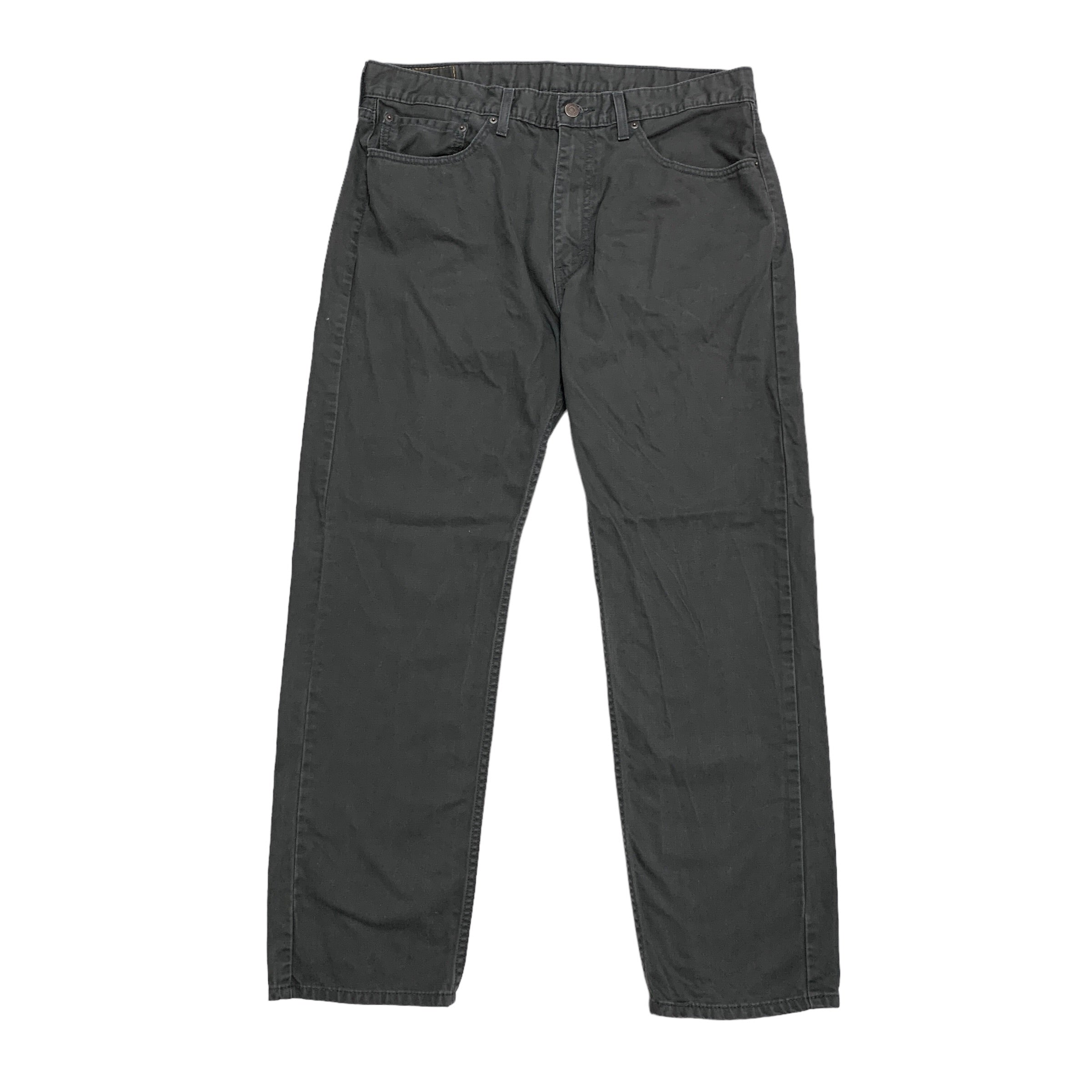 Levis 505 Trousers W36 L30 Mens Grey Regular Straight Fit Cotton Pants