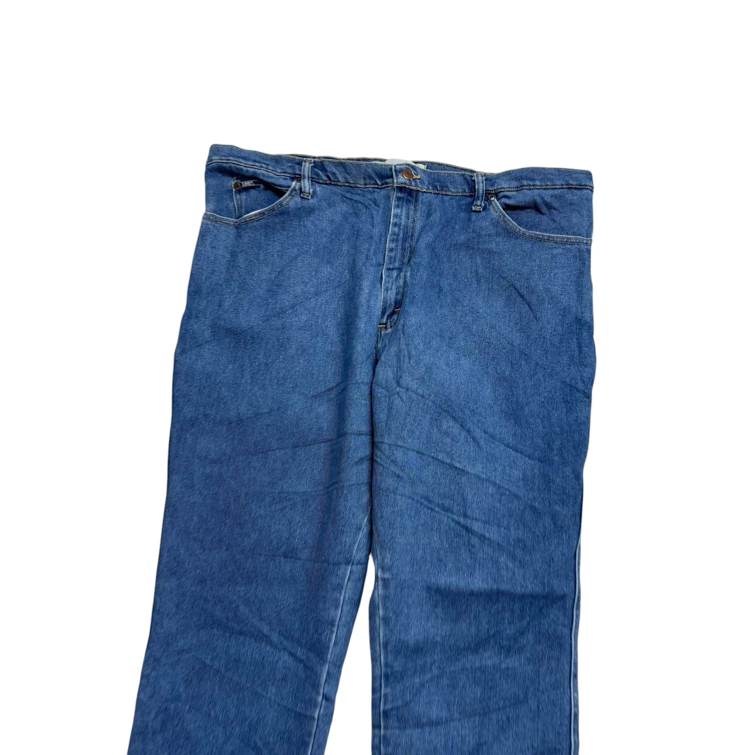Lee Jeans W42 L30 Mens Mid Blue Regular Straight Fit Vintage Denim (E)