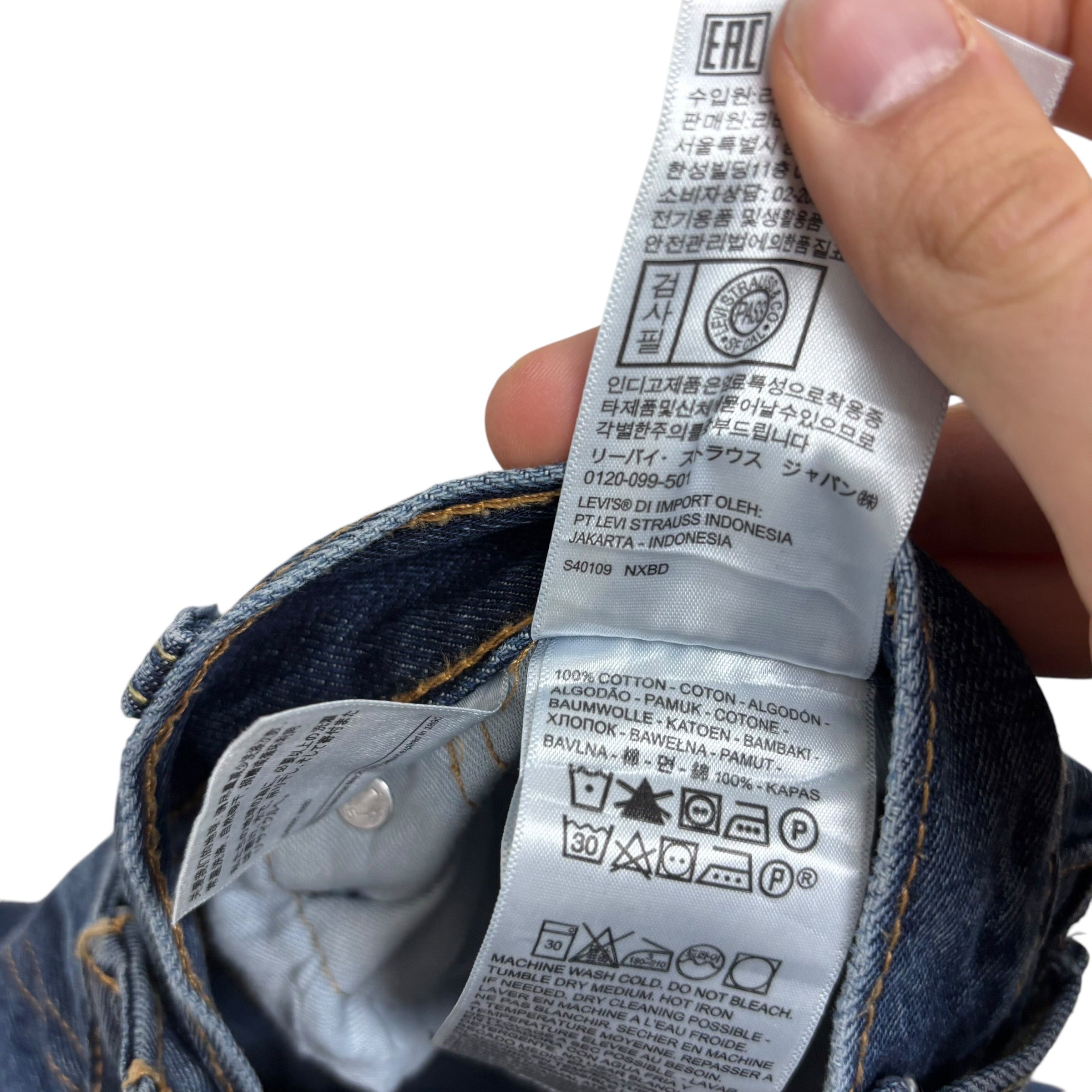 Levis 550 Jeans W34 L30 Mens Mid Blue Baggy Relaxed Straight Fit Denim (E)