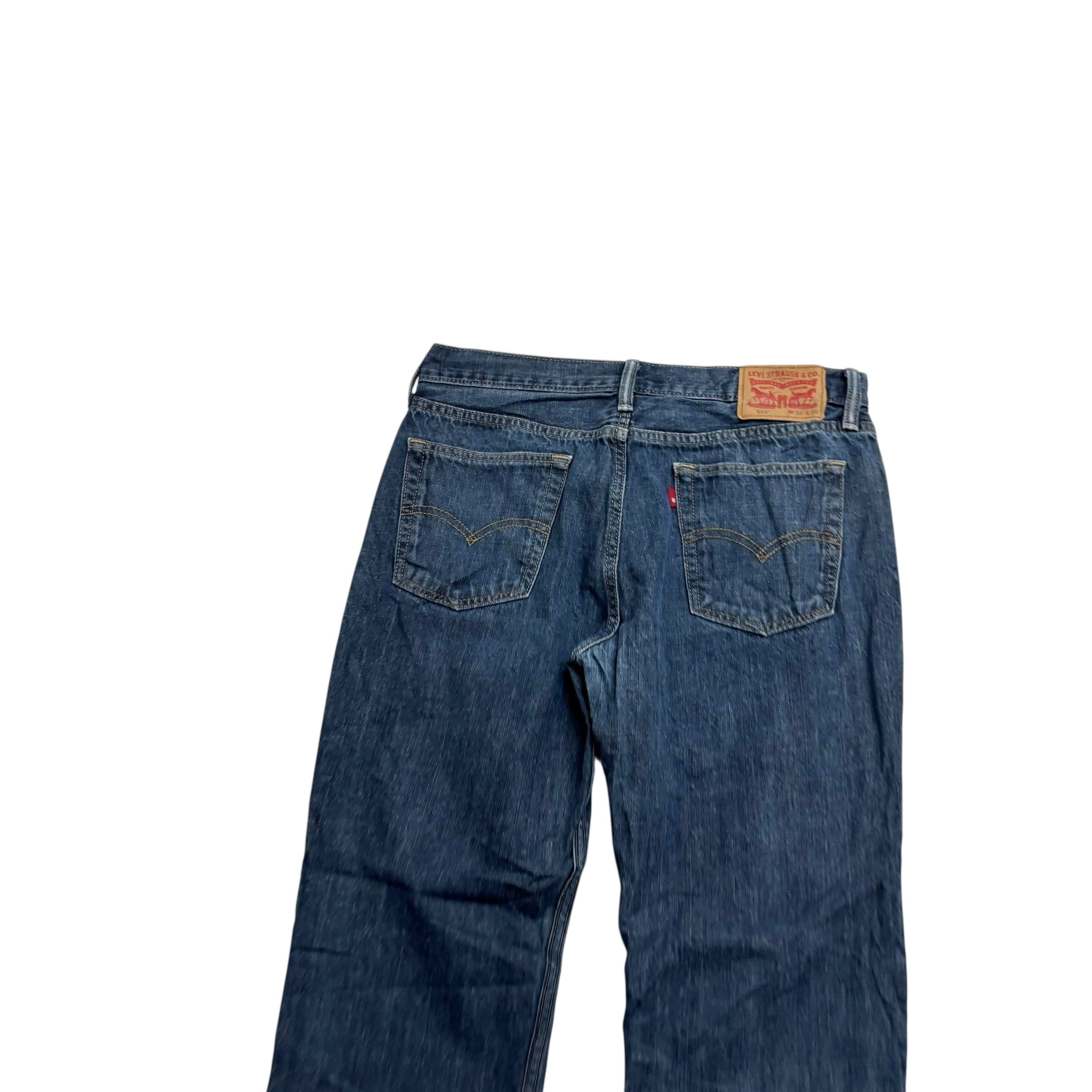 Levis 514 Jeans W33 L30 Mens Dark Blue Regular Straight Fit Denim