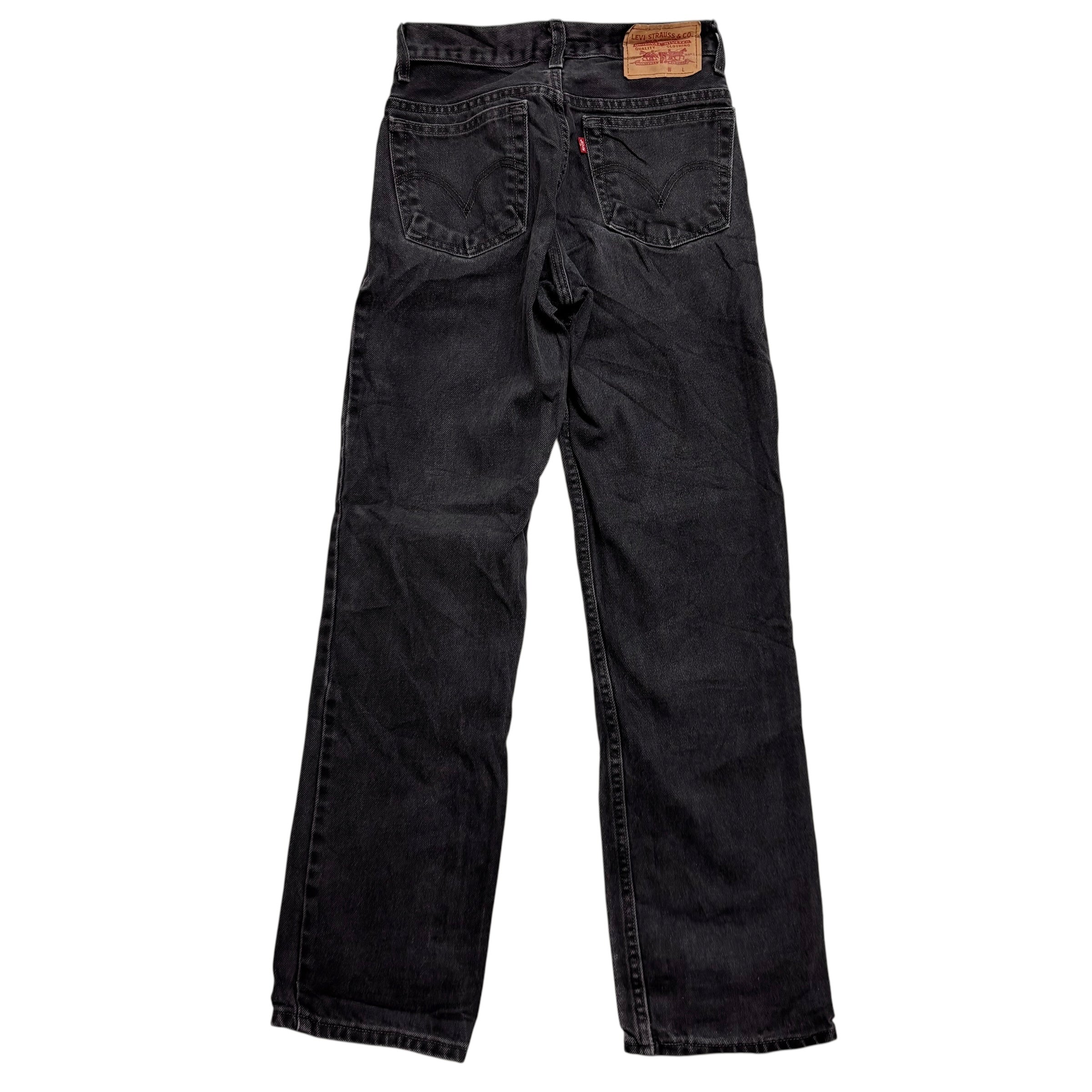 Levis 516 Jeans W27 L32 Mens Black Regular Straight Fit Vintage Denim (E)