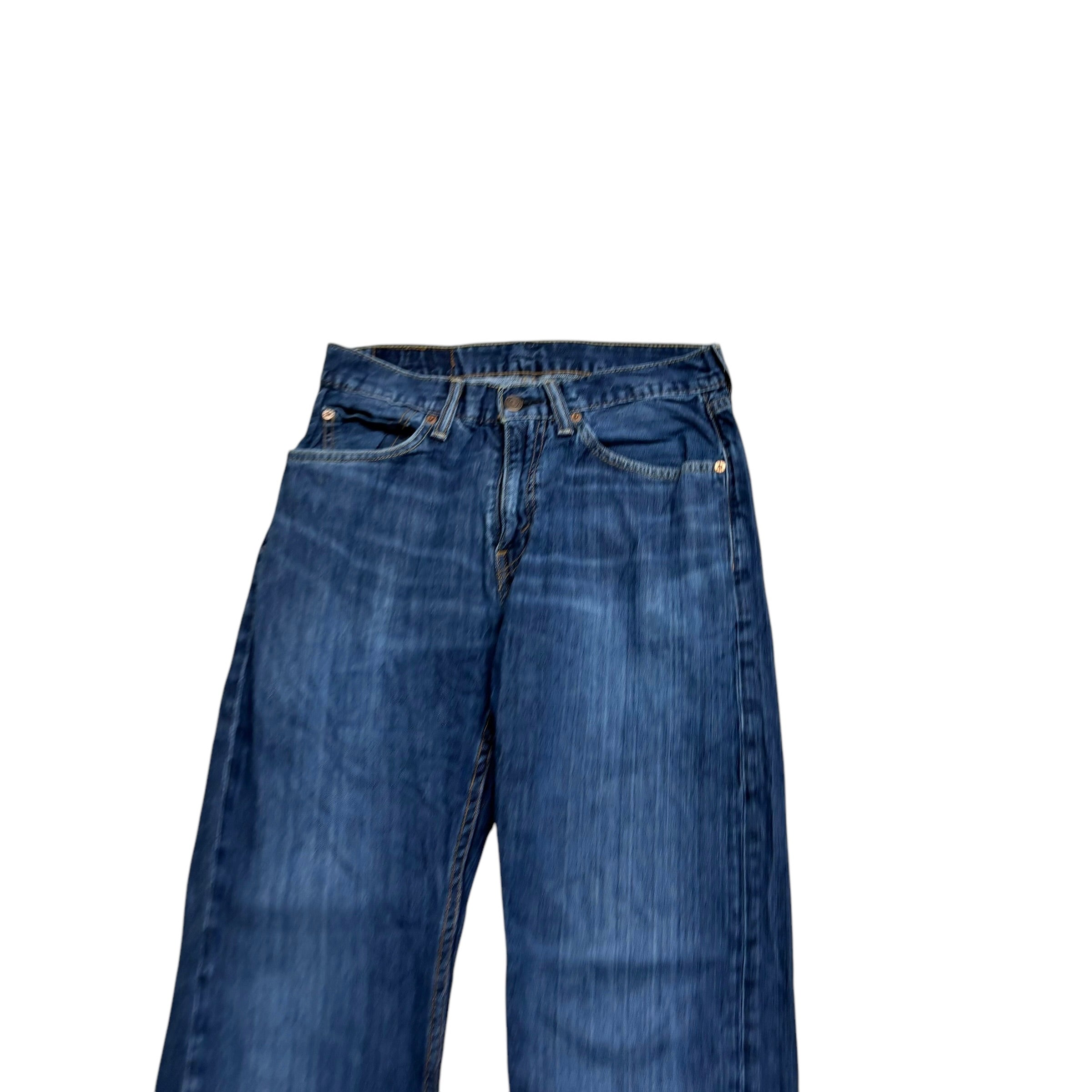 Levis 505 Jeans W30 L32 Mens Dark Blue Regular Straight Fit Denim