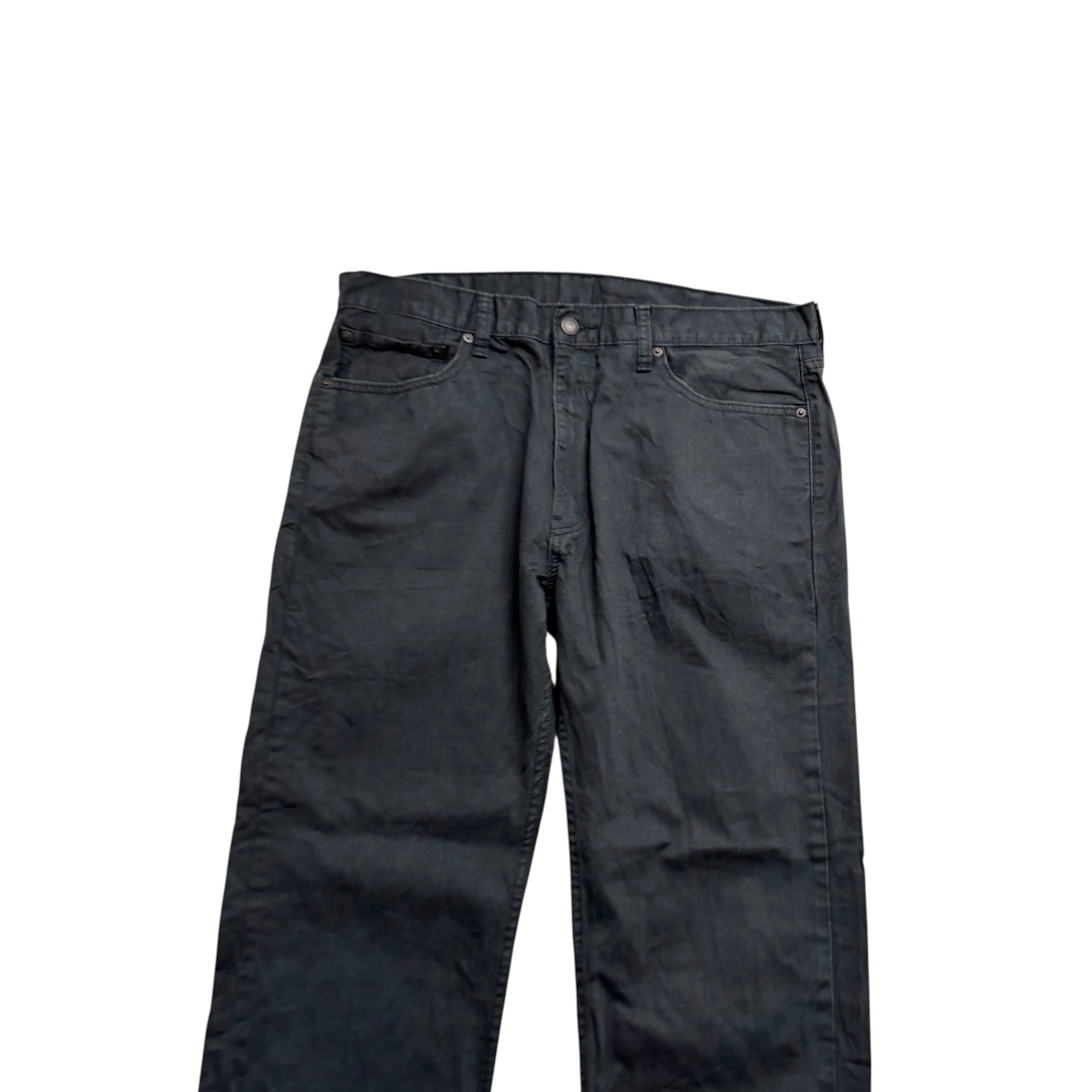 Levis 505 Trousers W38 L29 Mens Grey Regular Straight Fit Pants (E)