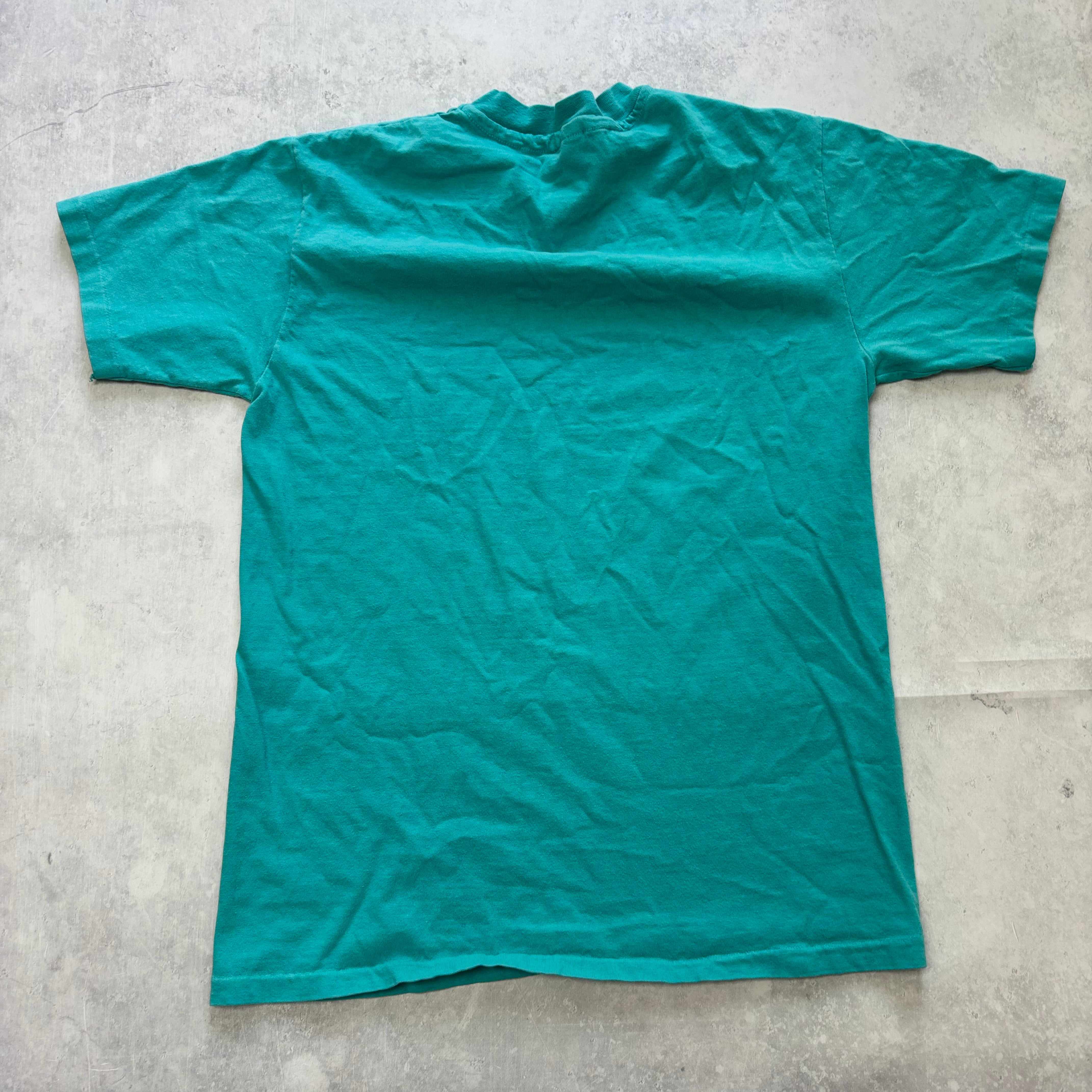 Vintage T Shirt Mens Small Blue Single Stitch Graphic Print 90s Tourist (F)