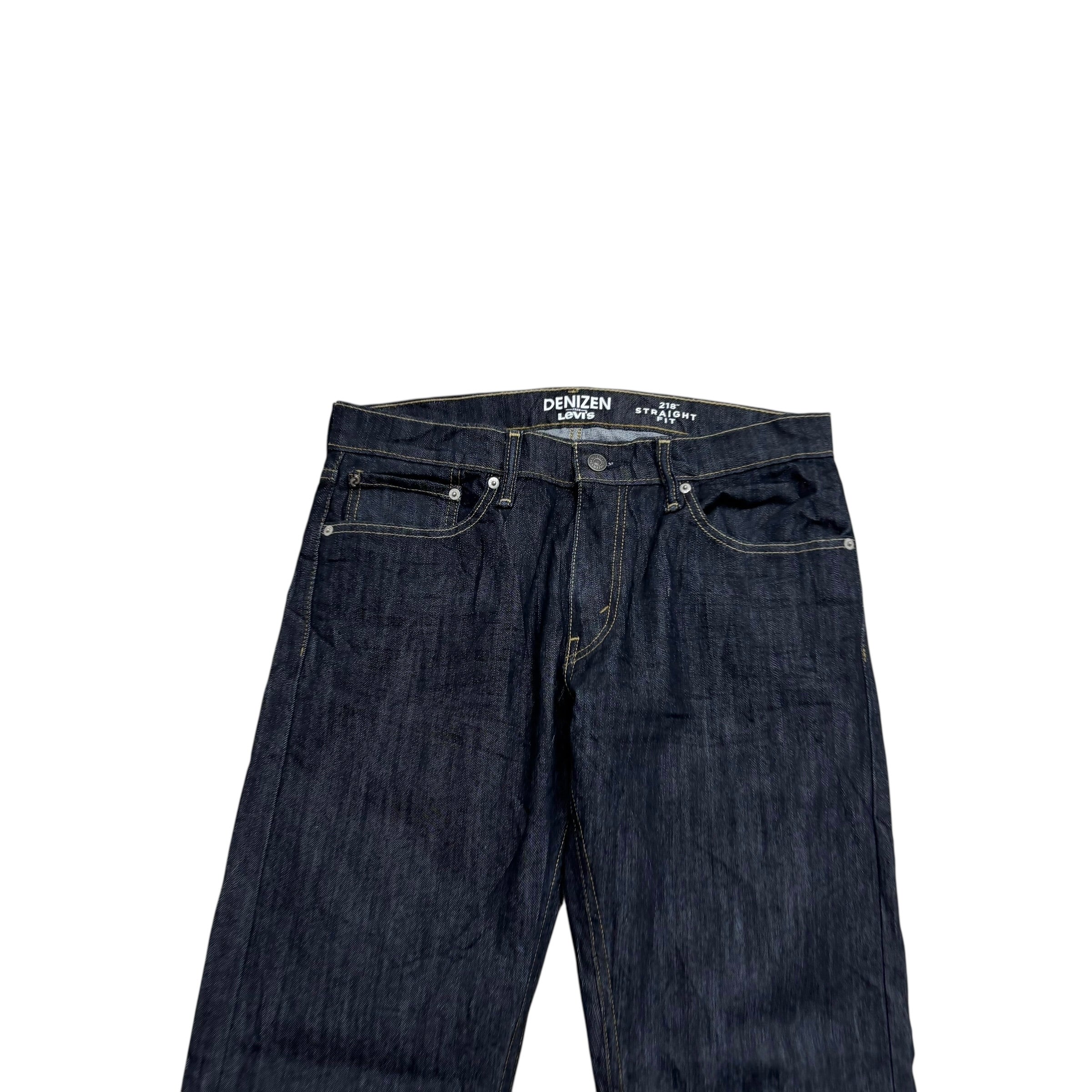 Levis Denizen Jeans W33 L32 Mens Dark Blue Regular Straight Stretch Denim (E)