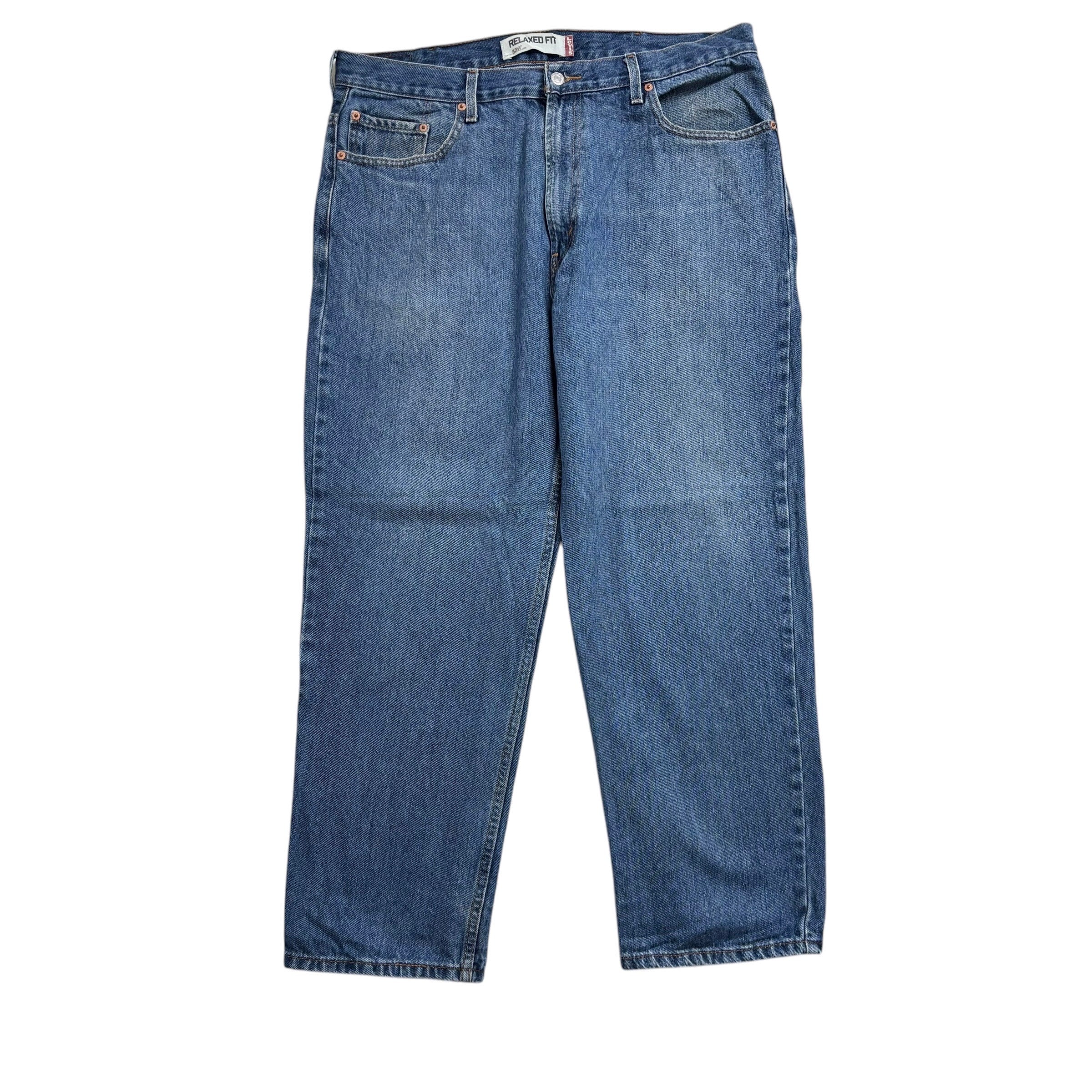Levis 550 Jeans W40 L30 Mens Mid Blue Baggy Relaxed Straight Vintage Denim (E)