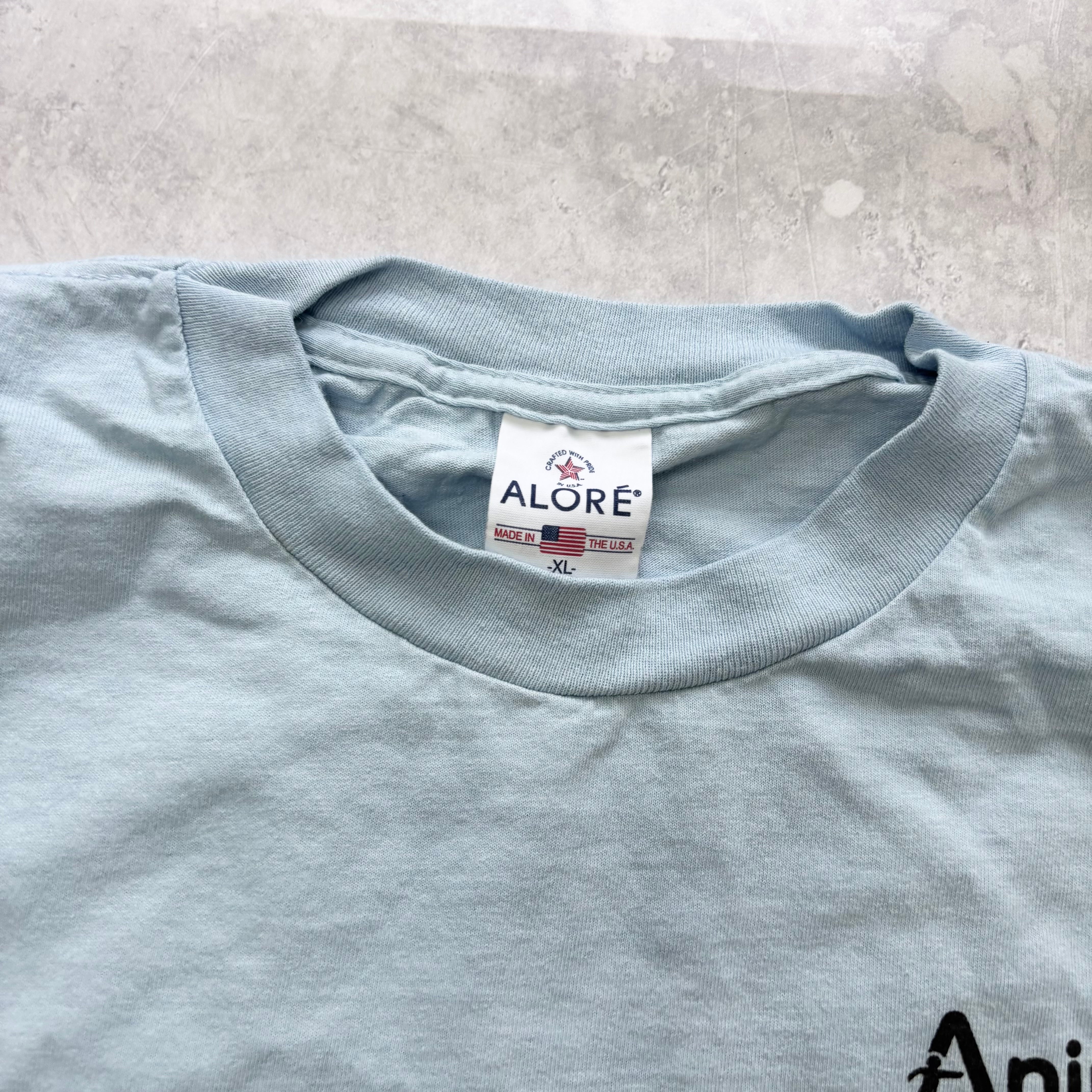 Vintage T Shirt Mens XL Blue Single Stitch Graphic Print 90s USA (E)