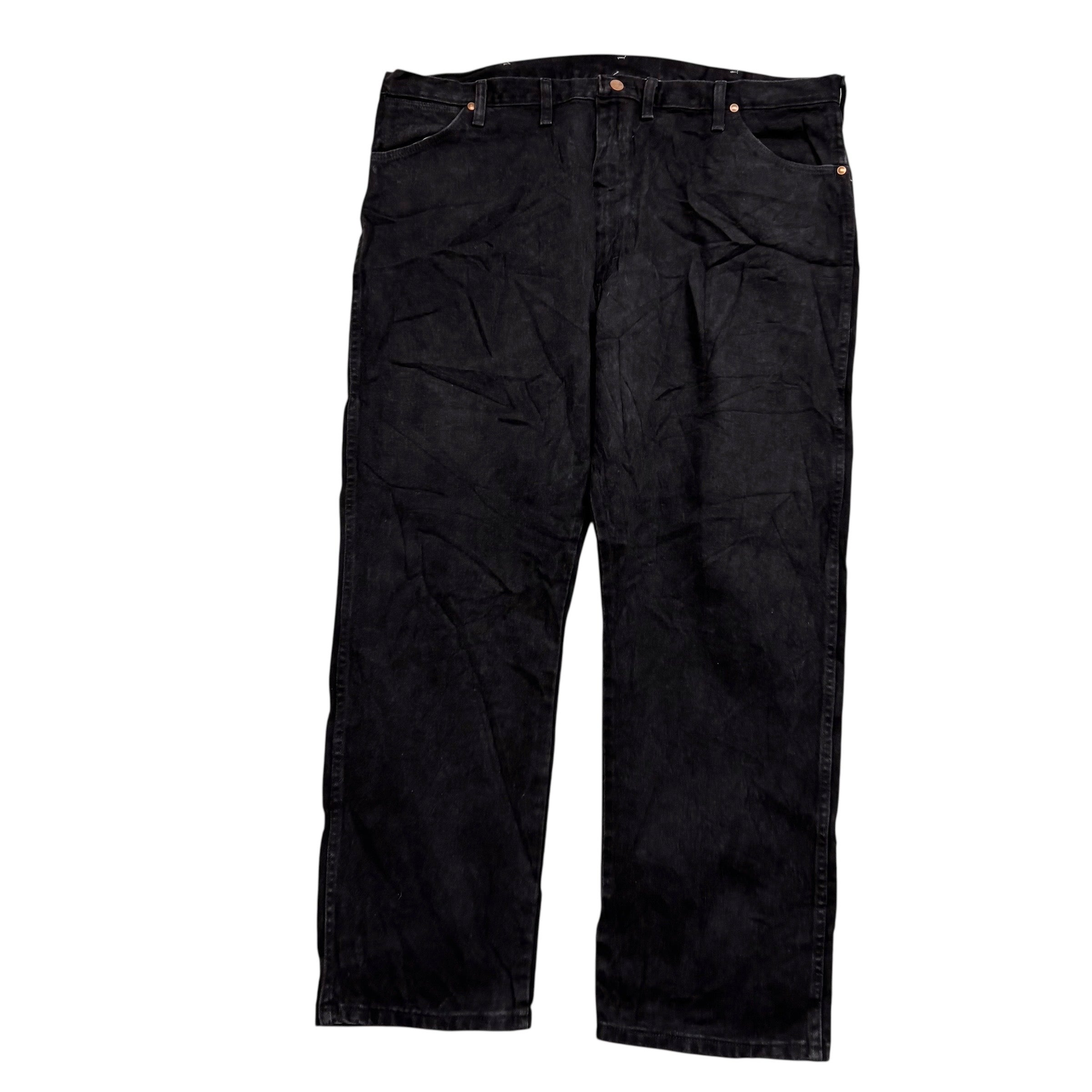 Wrangler Jeans Cowboy Cut W44 L30 Mens Black 13MWZ Made In USA Vintage (E)