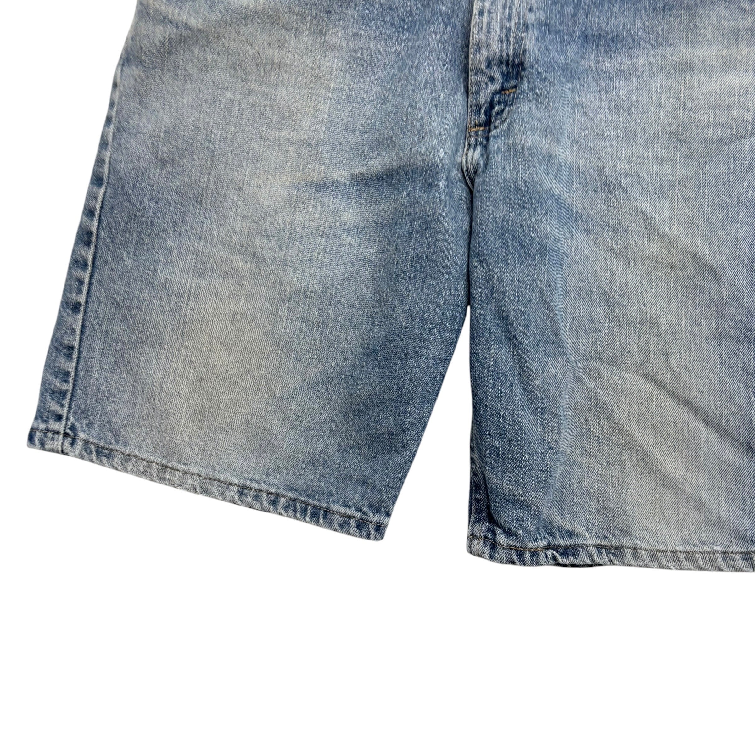 Wrangler Baggy Jorts W34 Mens Denim Shorts Mid Blue Relaxed Fit (F)