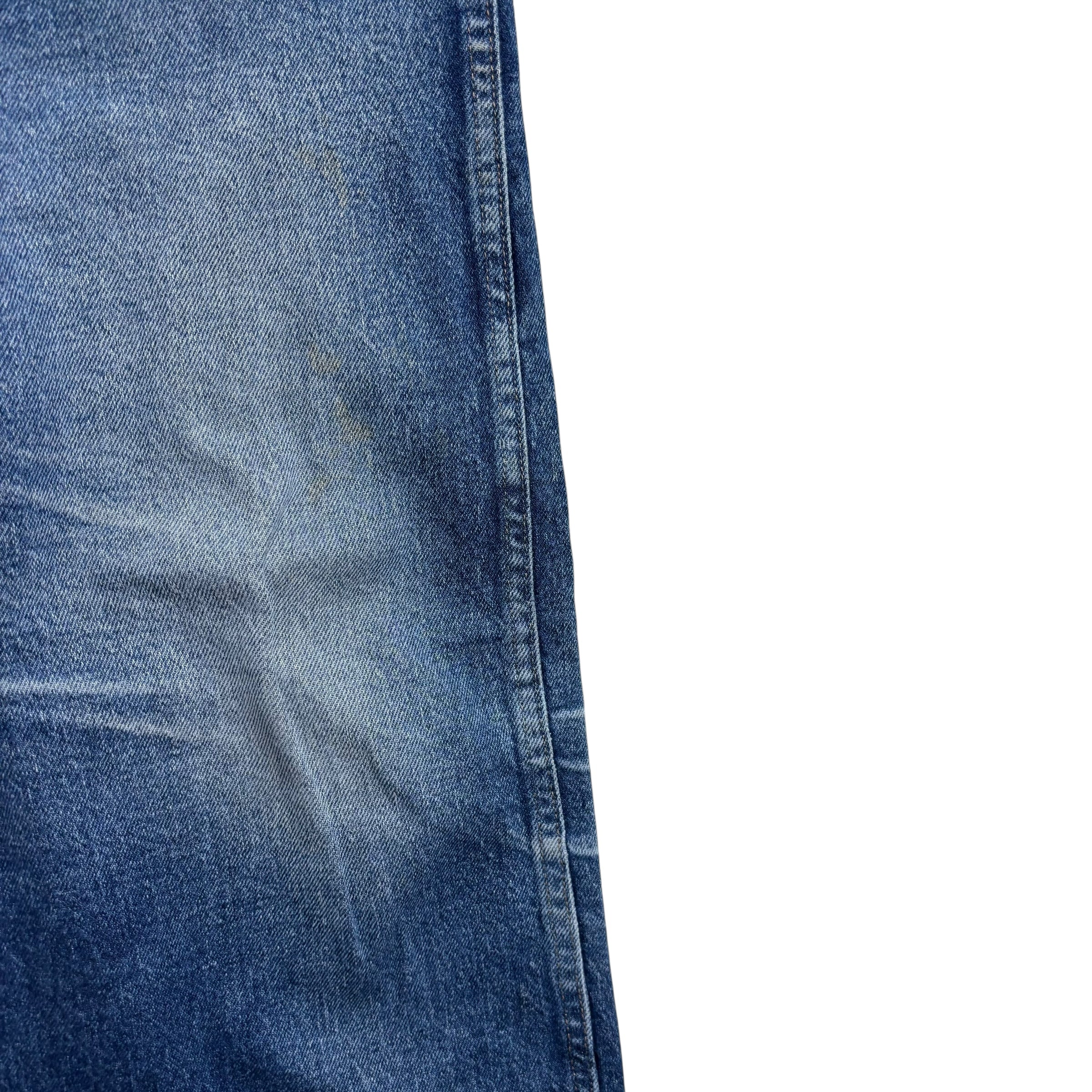 Wrangler Jeans W42 L32 Mens Mid Blue Regular Straight Fit Stretch Denim