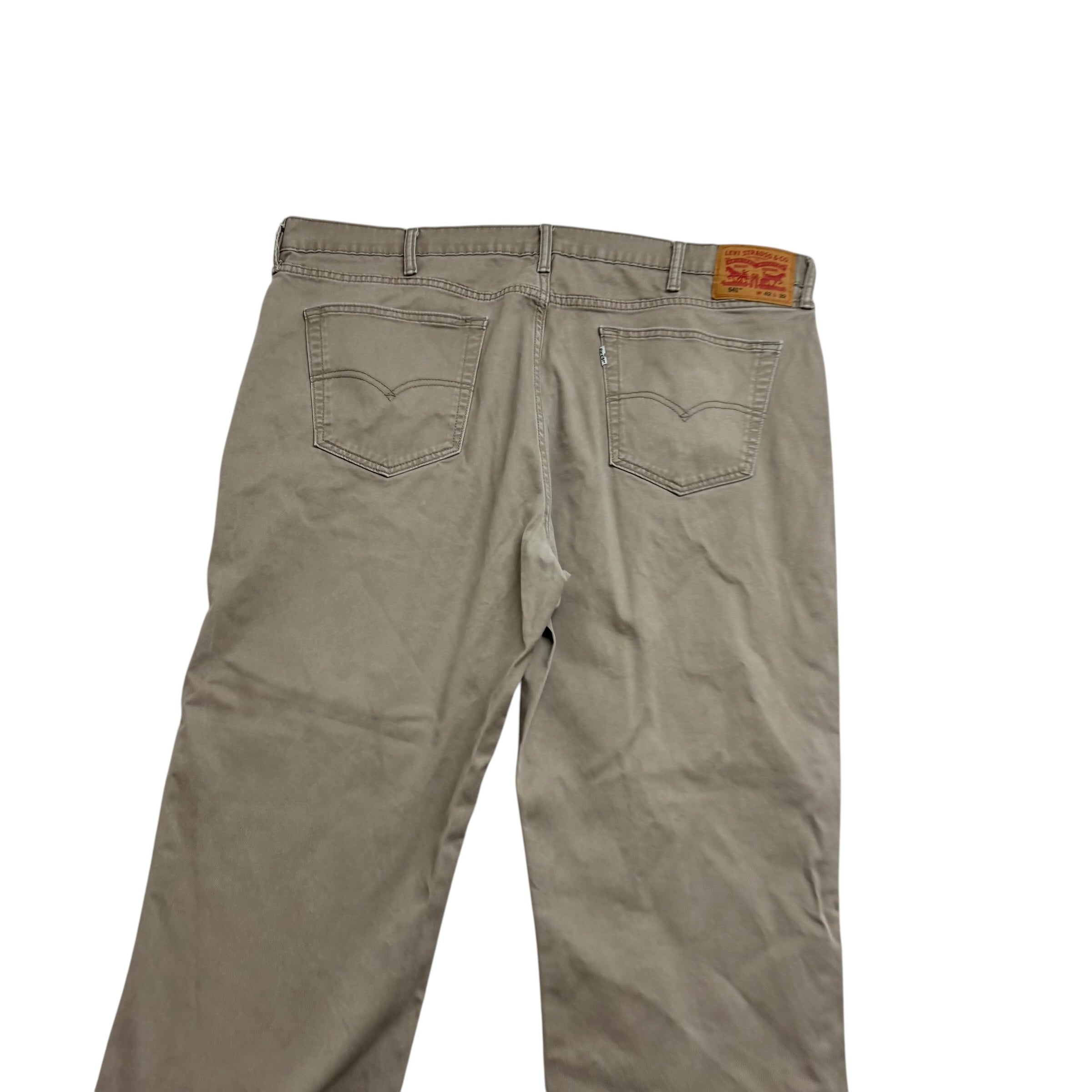 Levis 541 Trousers W42 L32 Mens Beige Athletic Tapered Fit Stretch Pants