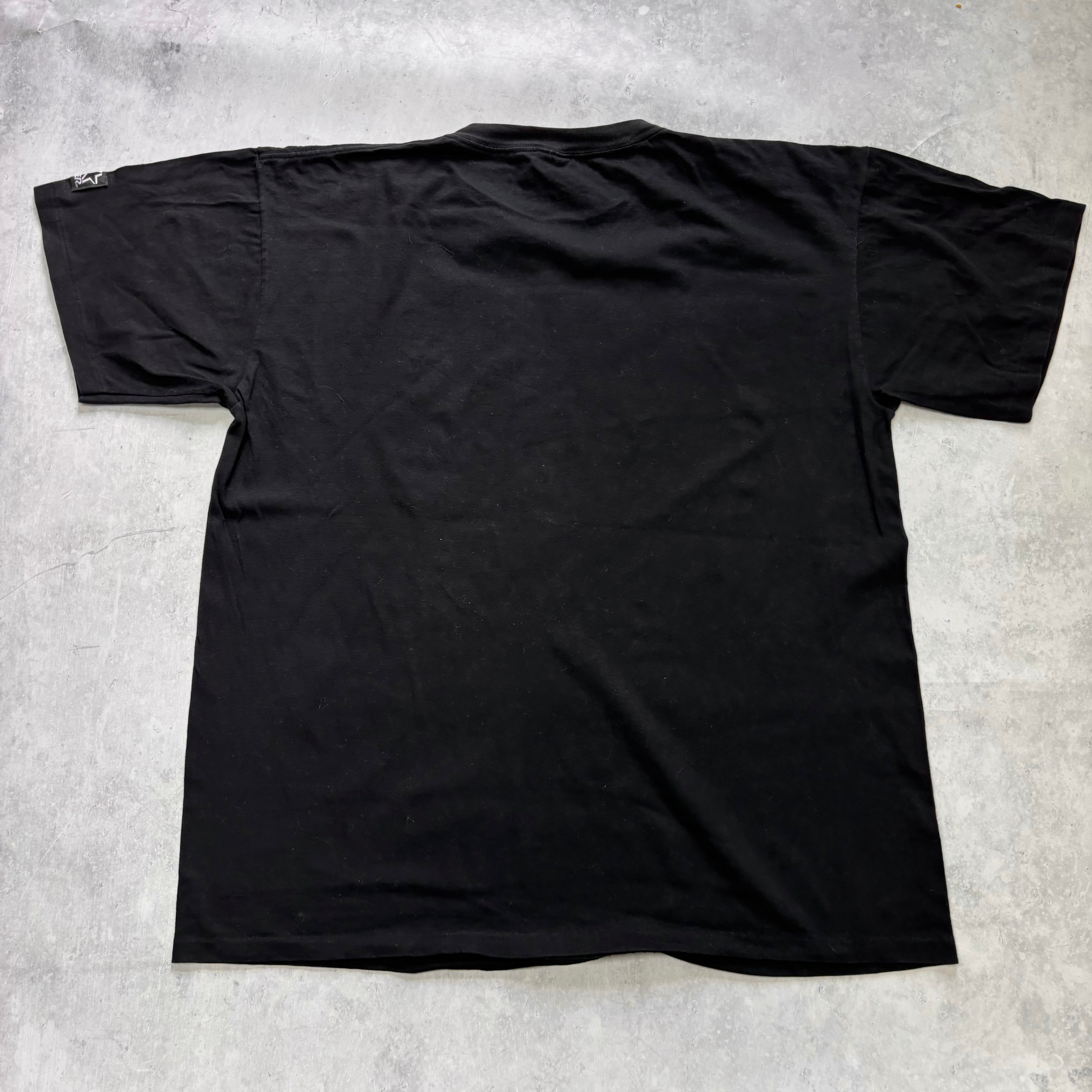 Vintage T Shirt Mens Large Black Single Stitch Graphic Print 90s Ice Hockey (E)