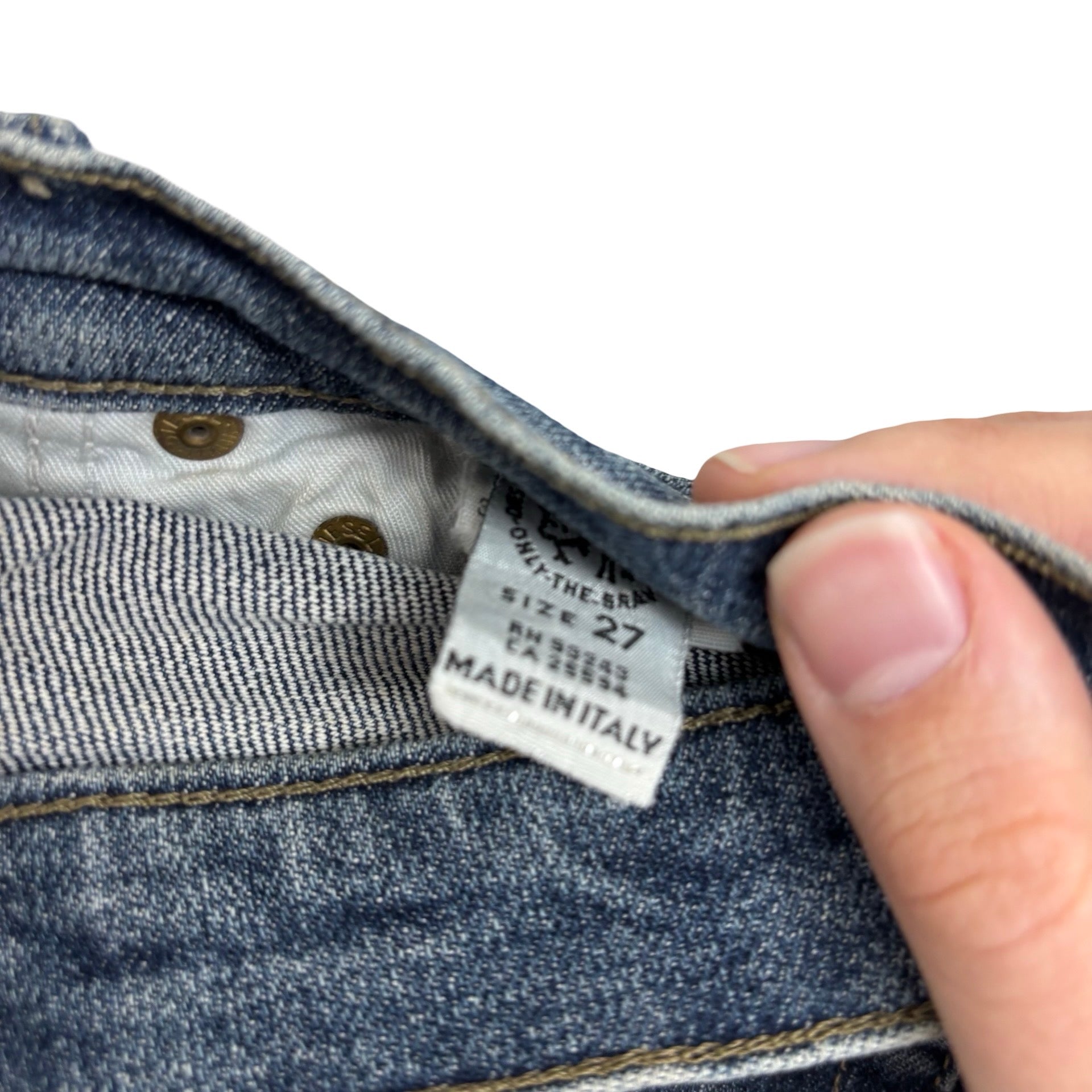 Diesel Skint Jeans W27 L32 Womens Mid Blue Slim Bootcut Fit Vintage Stretch (E)