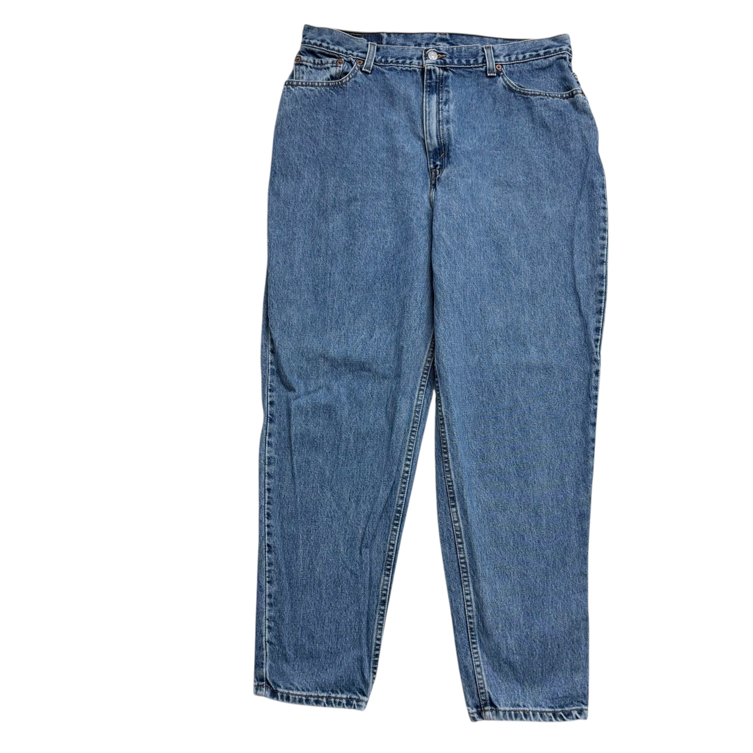 Levis 550 Jeans W34 L29 Womens Light Blue Relaxed Taper Mom Vintage Denim (E)