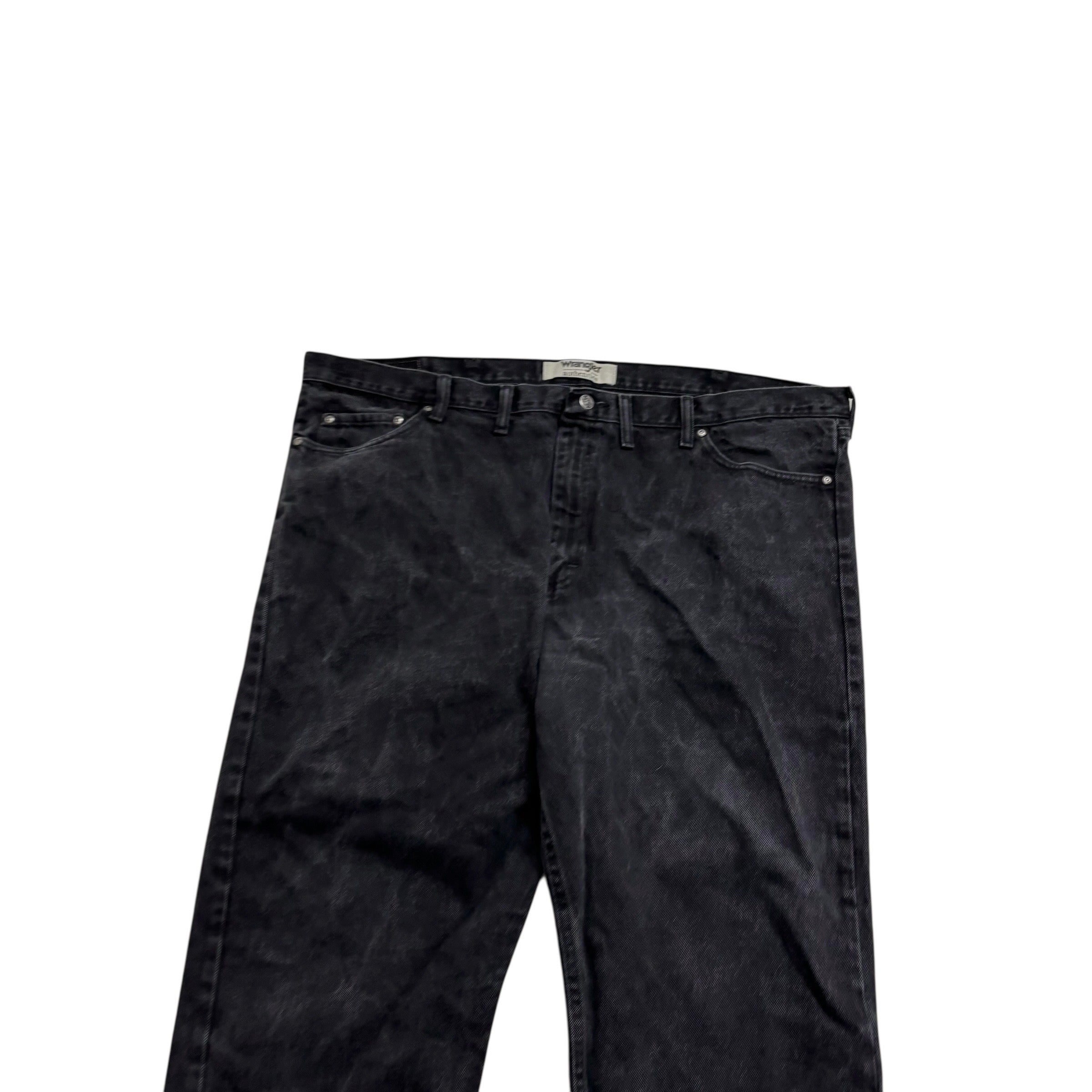 Wrangler Jeans W46 L27 Mens Black Baggy Relaxed Straight Fit Denim (E)