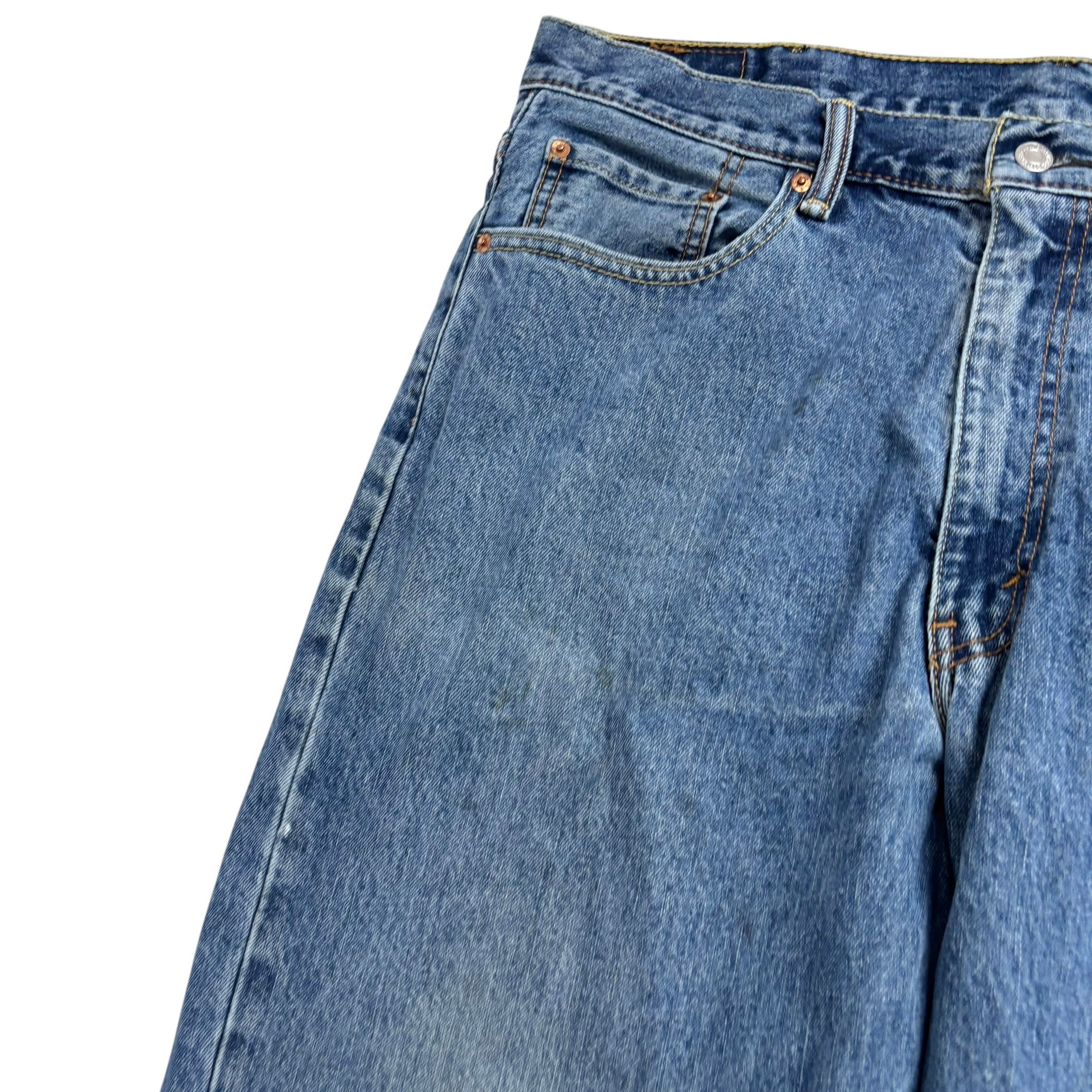 Levis 550 Jeans W38 L34 Mens Mid Blue Baggy Relaxed Straight Fit Denim (F)