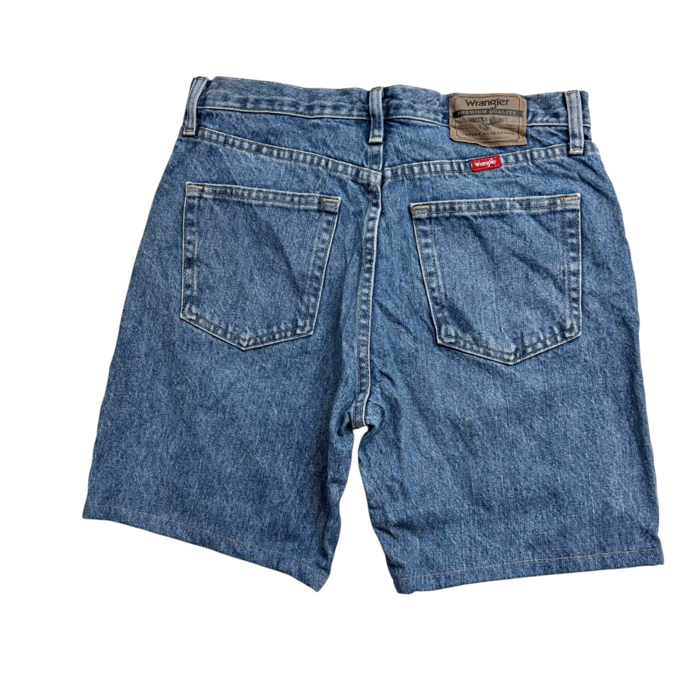 Wrangler Denim Shorts W31 Mens Mid Blue 7in Regular Fit