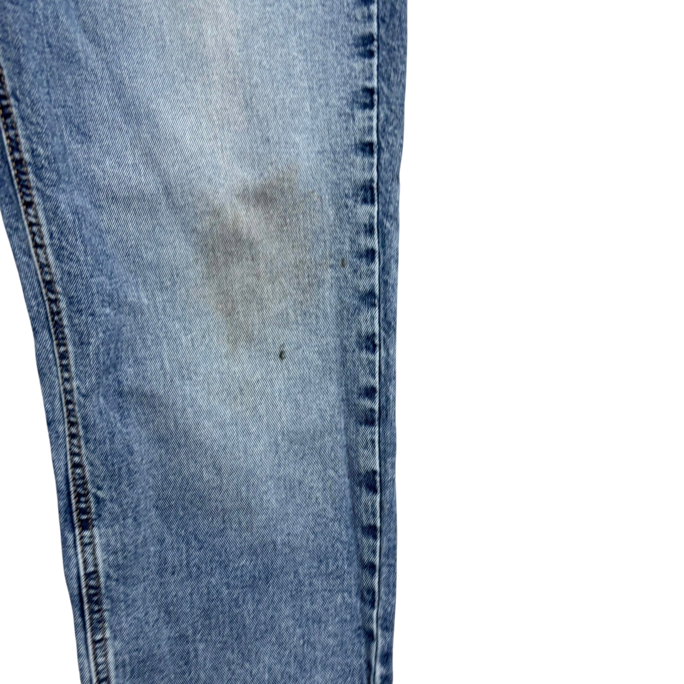 Levis 541 Jeans W34 L29 Mens Mid Blue Athletic Tapered Fit Stretch Denim (F)