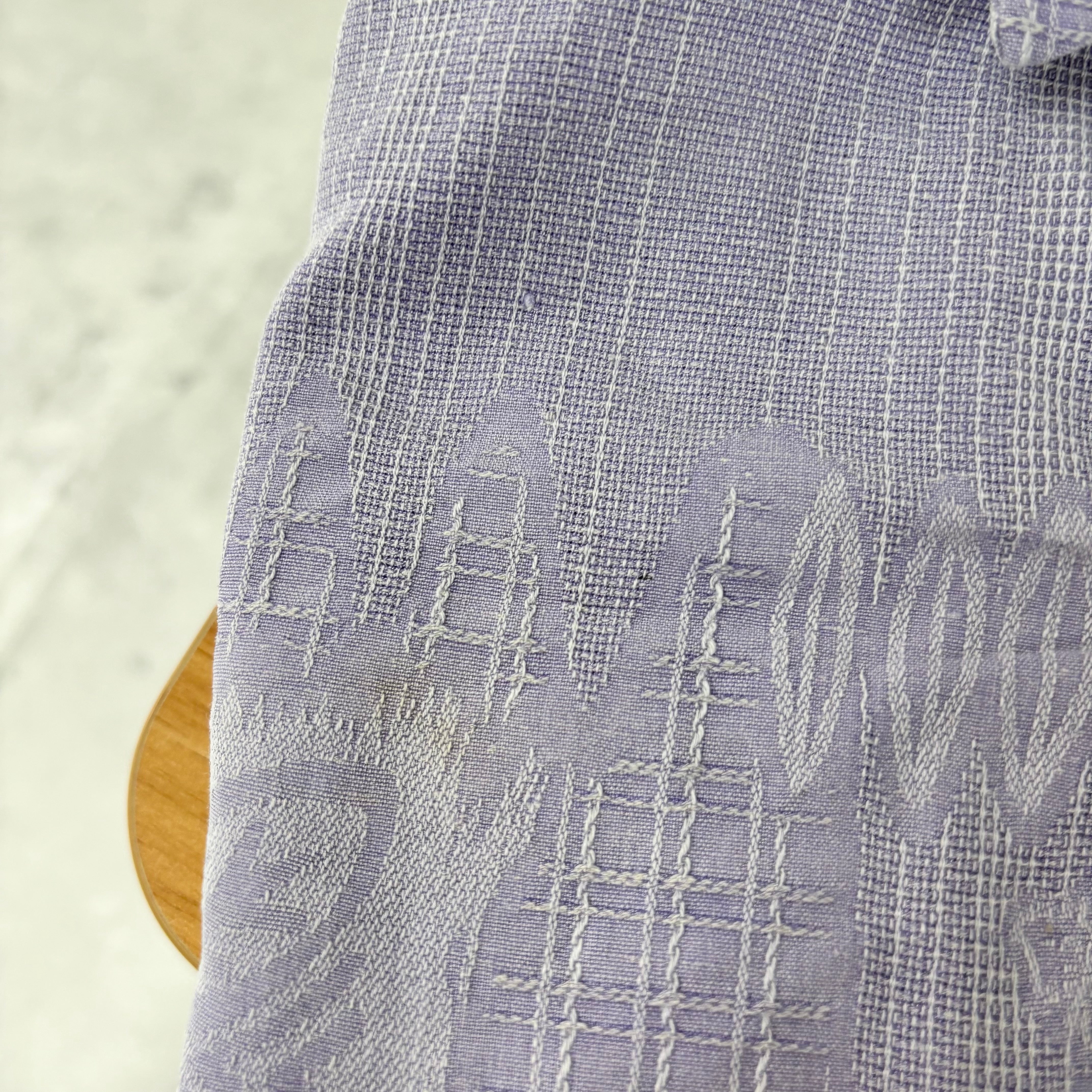 Vintage Hawaiian Shirt Mens Medium Purple Floral Aloha Short Sleeve Silk