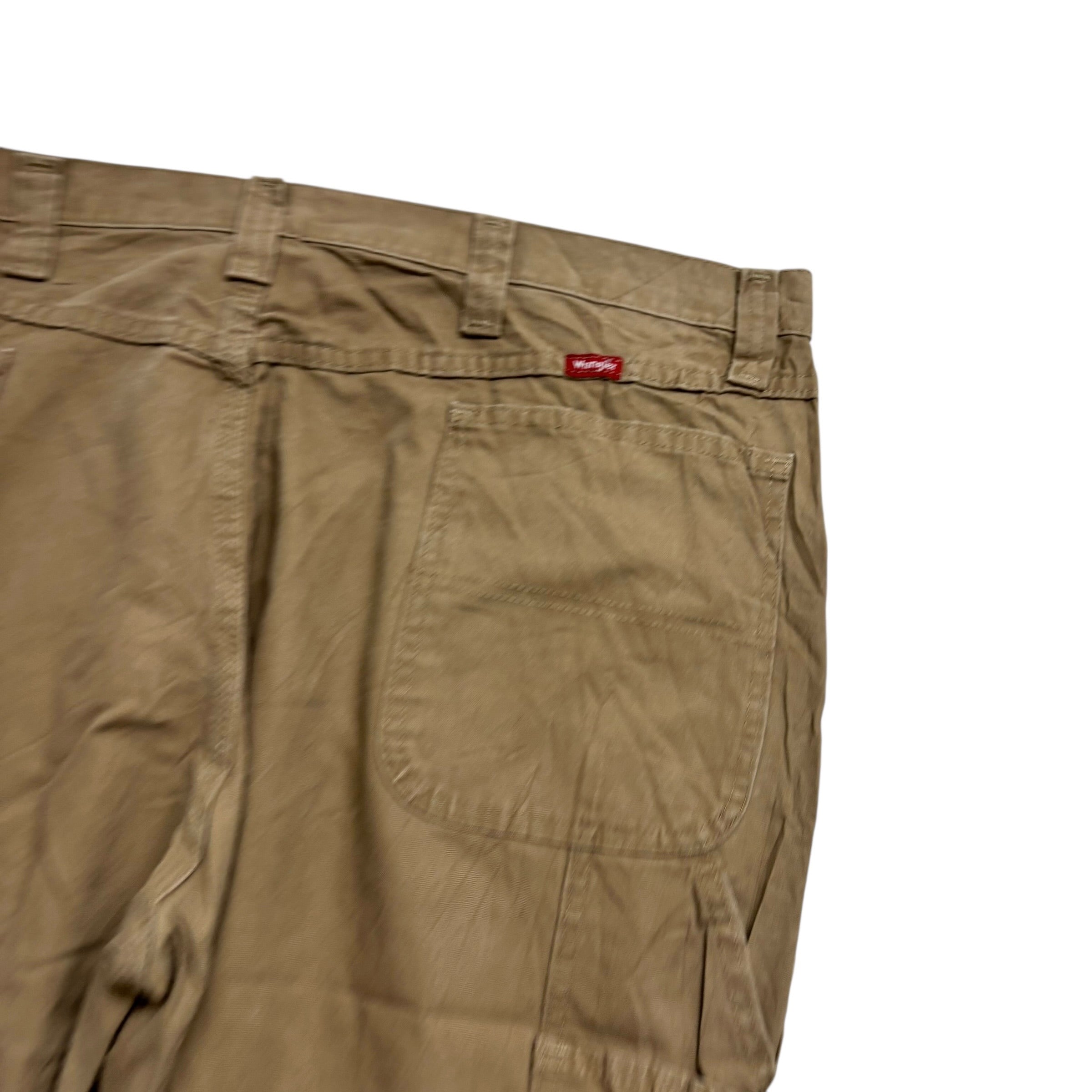 Wrangler Carpenter Trousers W42 L32 Mens Beige Relaxed Baggy Fit Pants (E)