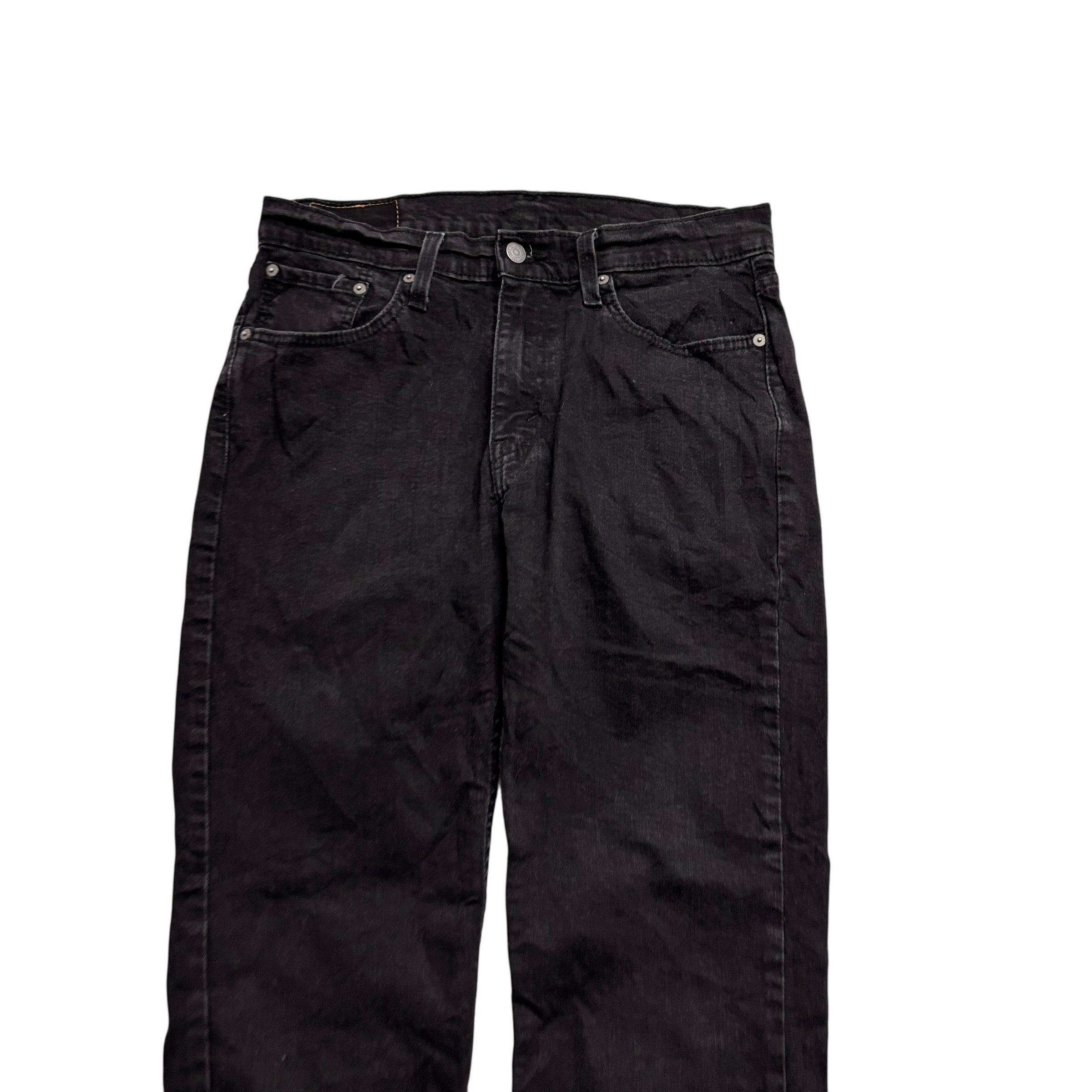 Levis 514 Jeans W32 L30 Mens Black Regular Straight Fit Stretch Denim (E)