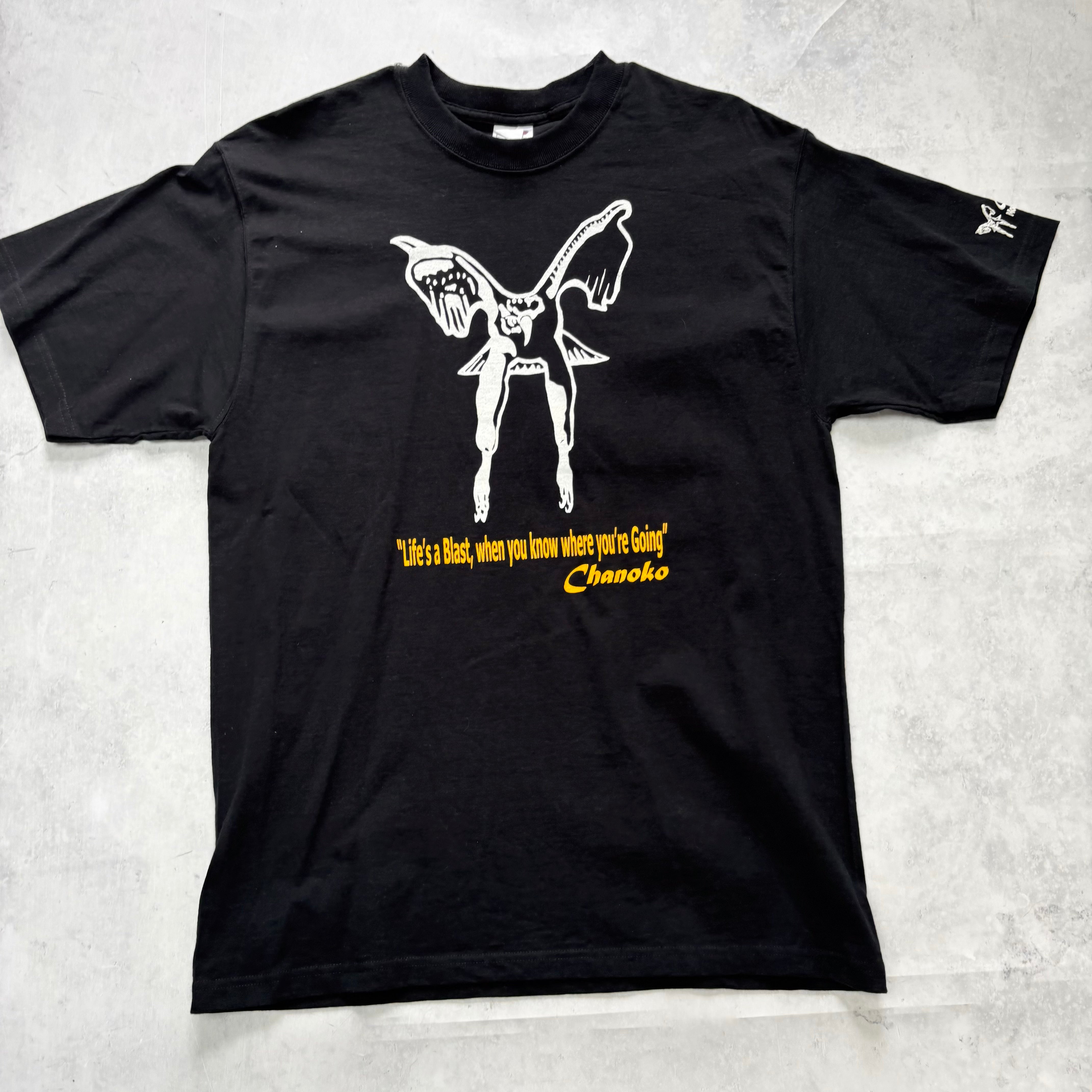 Vintage T Shirt Mens Large Black Graphic Print 00s Biking Cycling (E)