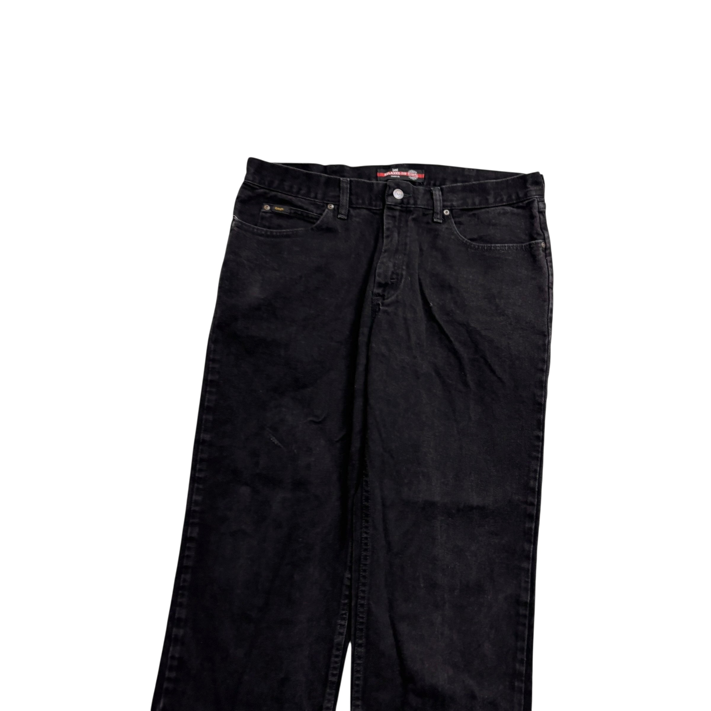 Lee Jeans W38 L30 Mens Black Relaxed Straight Fit Vintage Denim