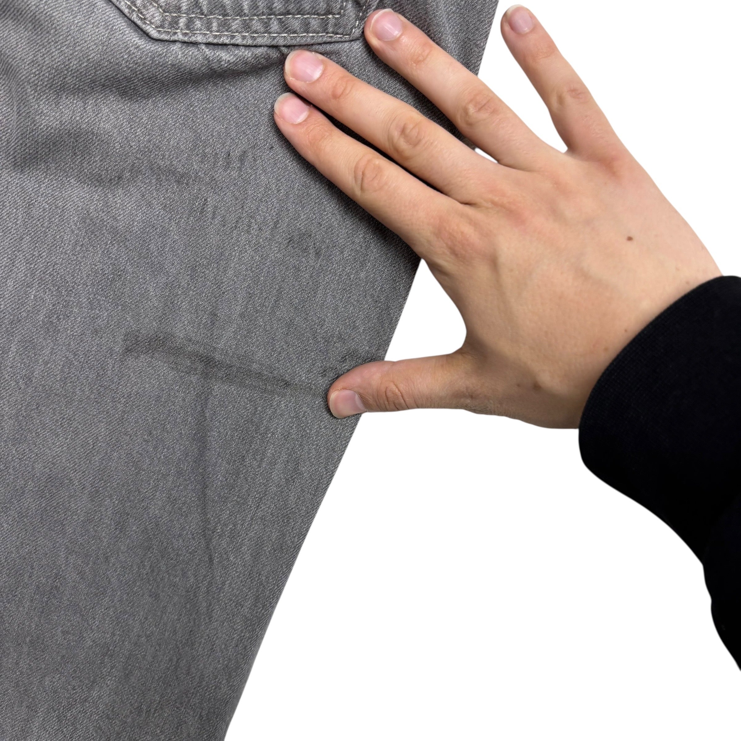 Levis 569 Jeans W42 L30 Mens Grey Baggy Relaxed Straight Fit Denim (F)