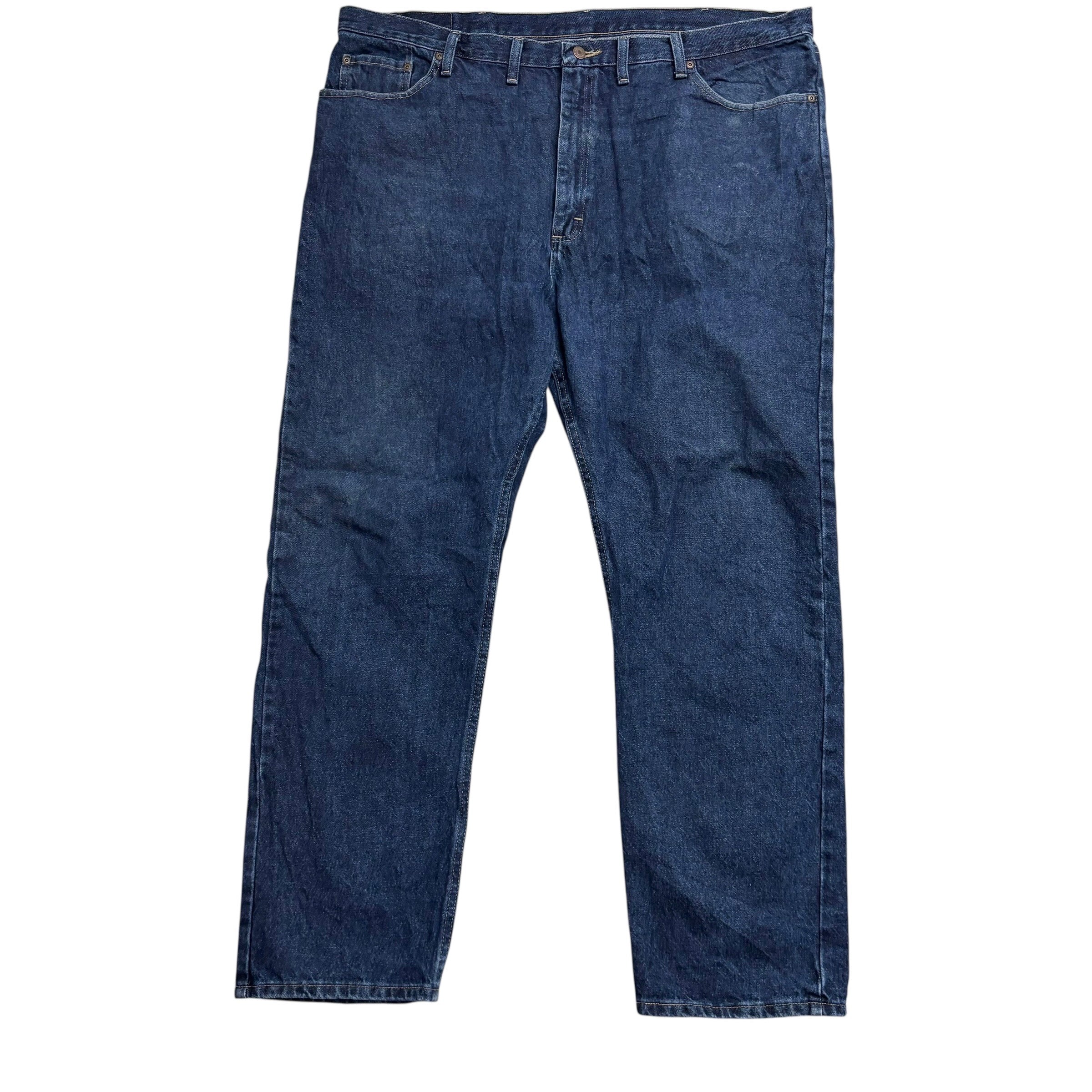 Wrangler Jeans W46 L30 Mens Dark Blue Regular Straight Fit Denim (E)