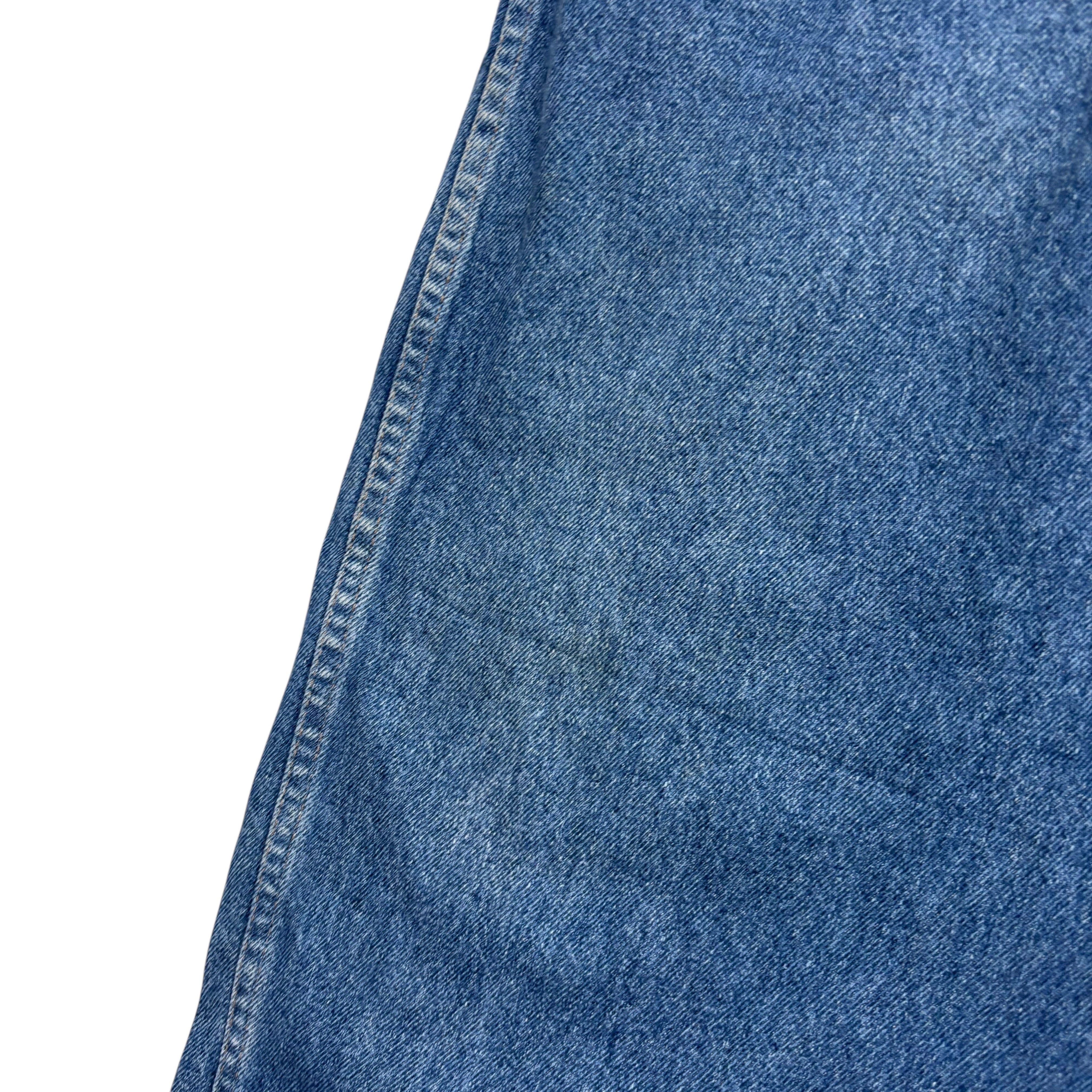 Wrangler Jeans W48 L32 Mens Mid Blue Regular Straight Fit Vintage Denim