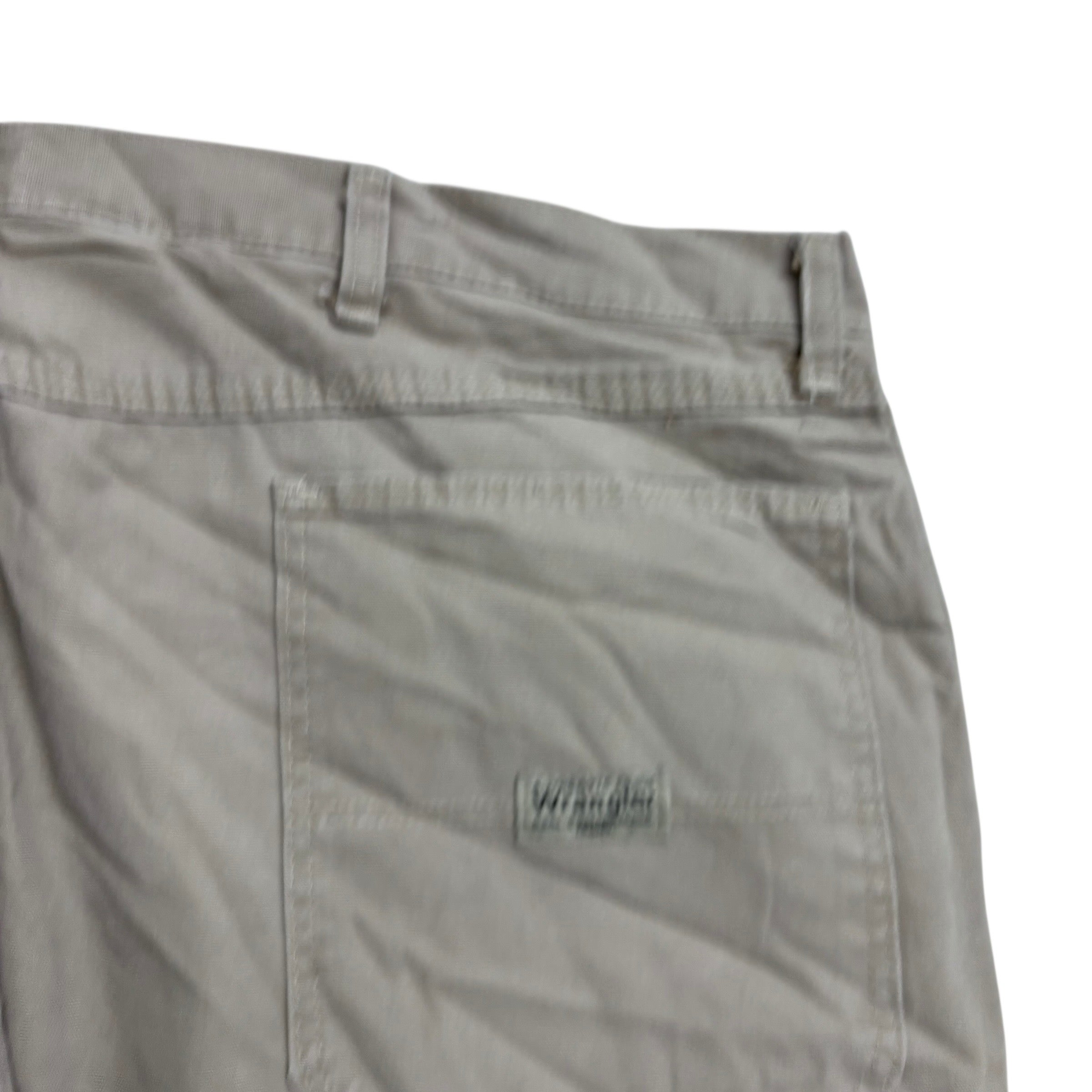 Wrangler Carpenter Pants W42 L32 Mens Beige Relaxed Straight Fit Trousers