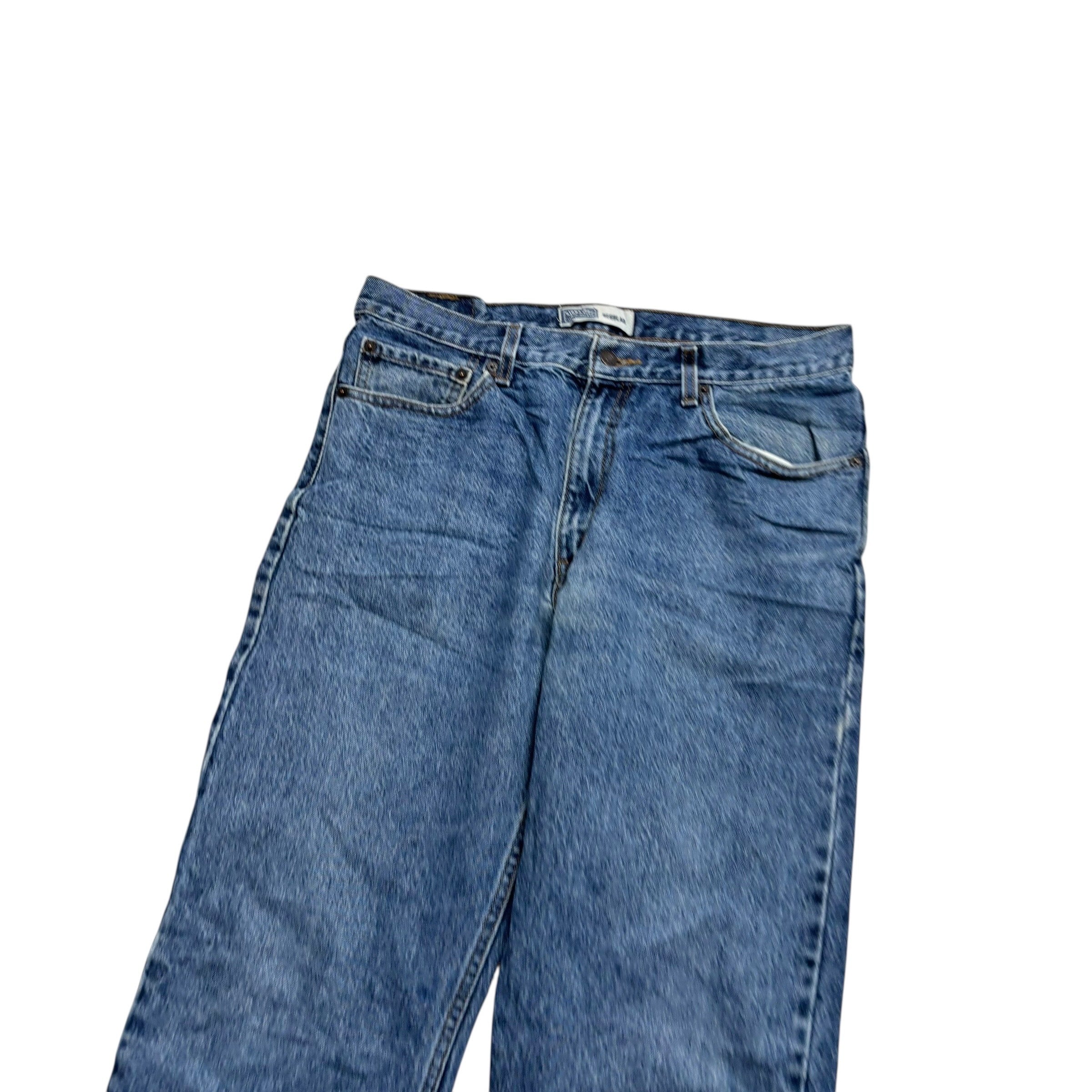 Levis Signature Jeans W34 L34 Mens Mid Blue Regular Straight Fit Vintage (E)