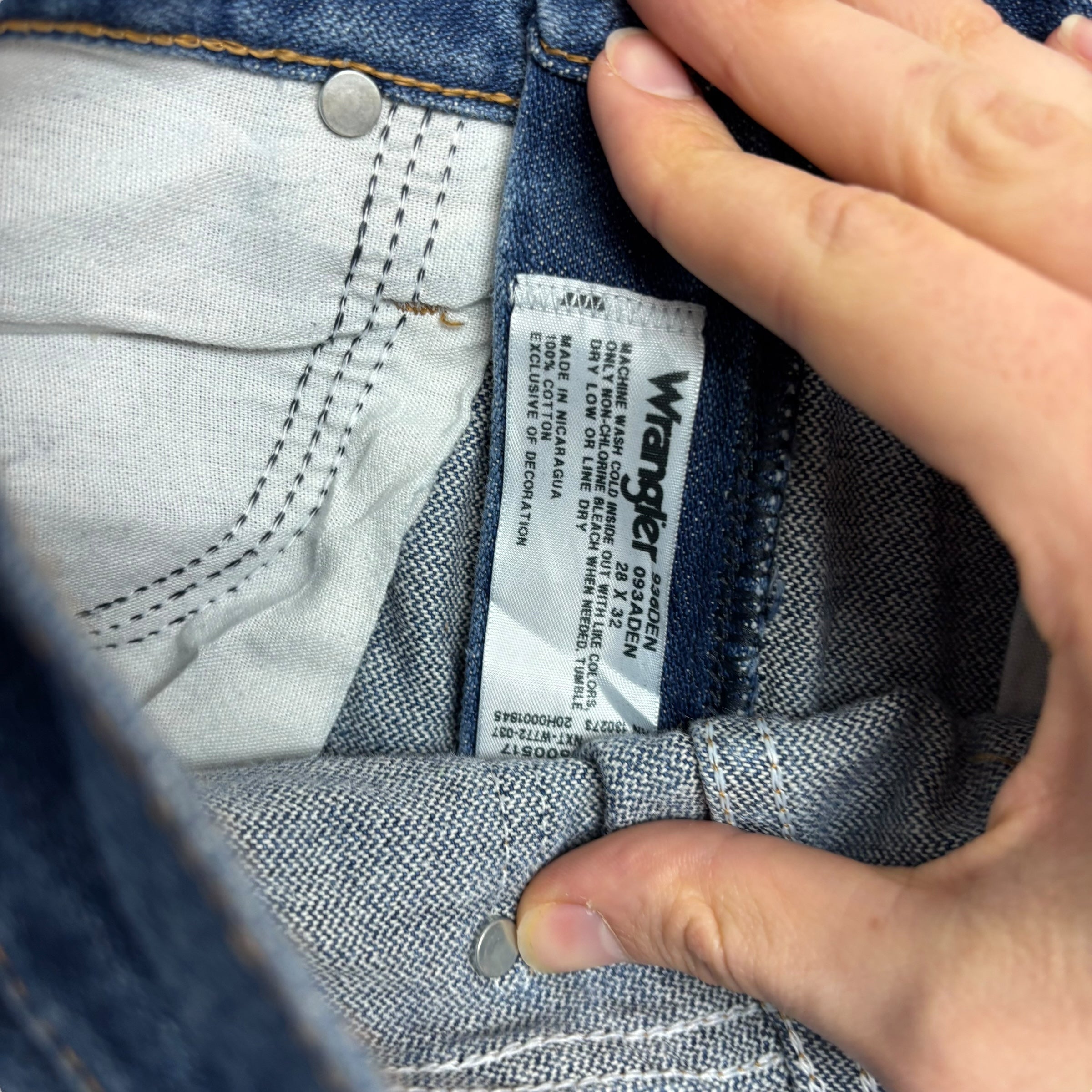 Wrangler Jeans Cowboy Cut W27 L31 Mens Mid Blue 936 Slim Fit Denim (E)