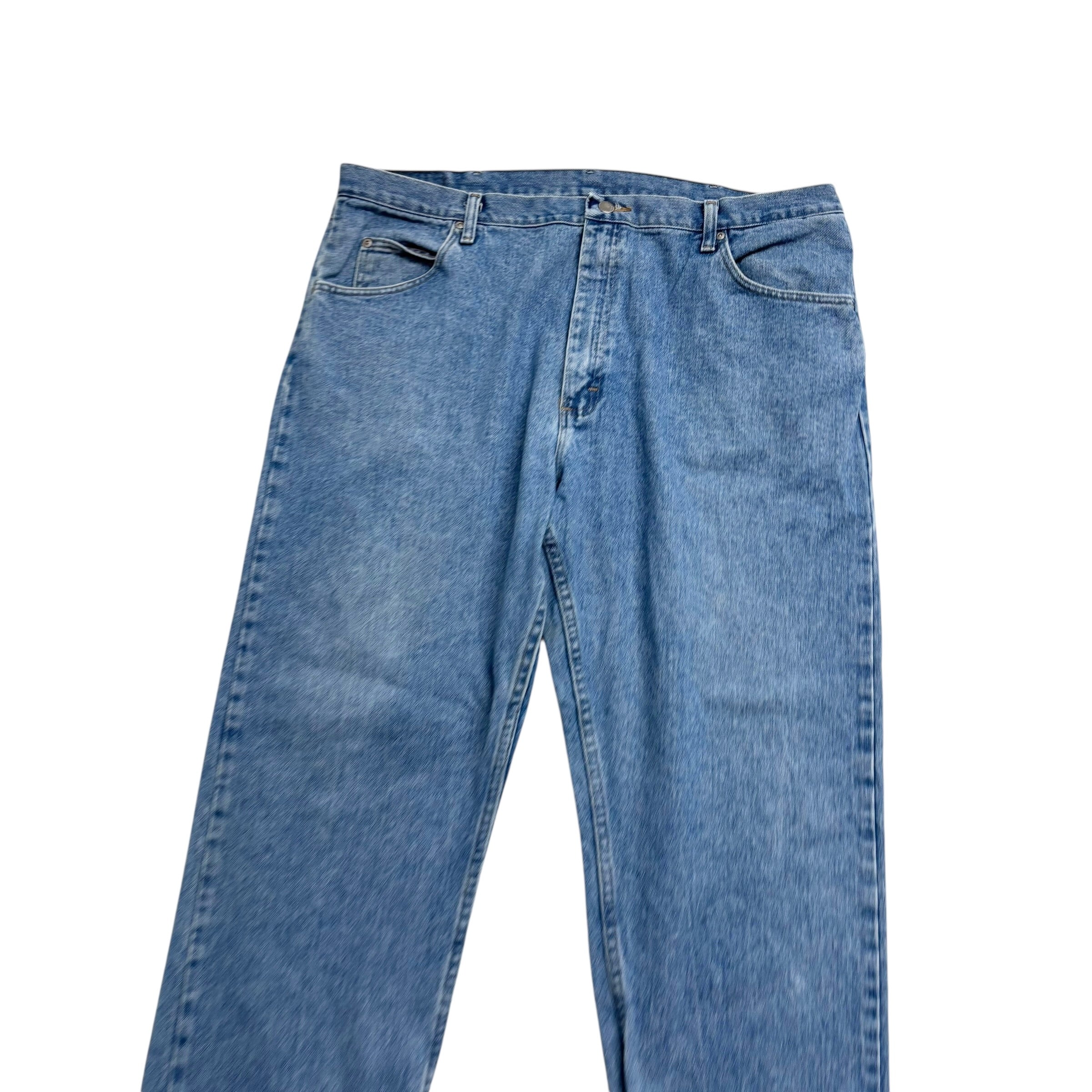 Wrangler Jeans W42 L30 Mens Light Blue Relaxed Straight Fit Vintage Denim
