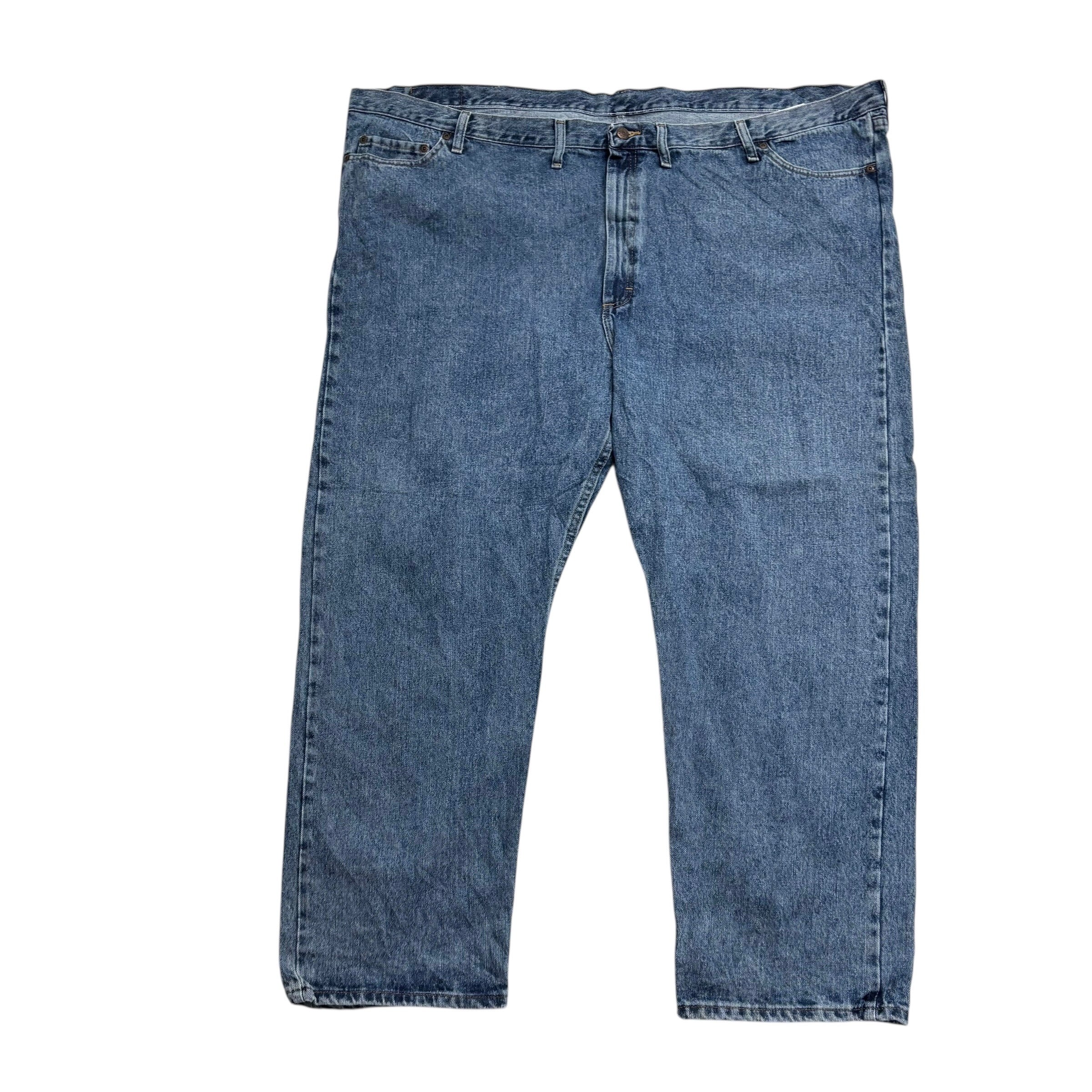 Wrangler Jeans W54 L30 Mens Mid Blue Relaxed Straight Fit Denim (E)