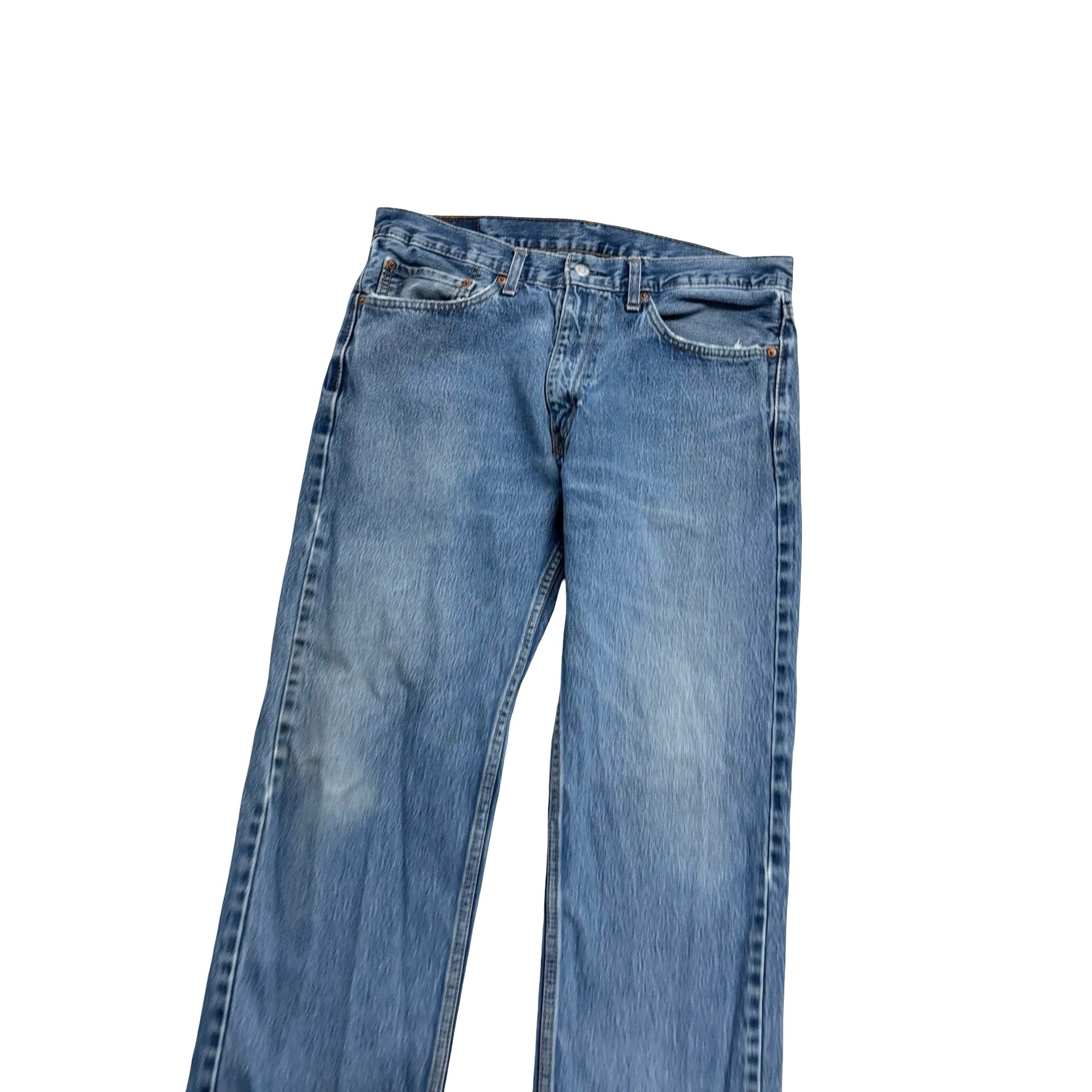 Levis 505 Jeans W34 L29 Mens Light Blue Regular Straight Fit Denim