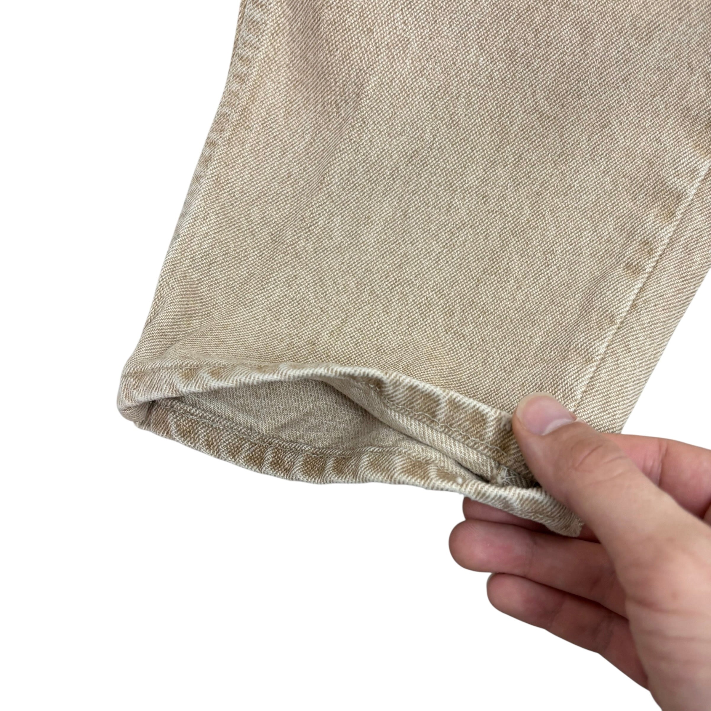 Levis 550 Jeans W34 L29 Mens Beige Relaxed Tapered Vintage Made In USA Denim