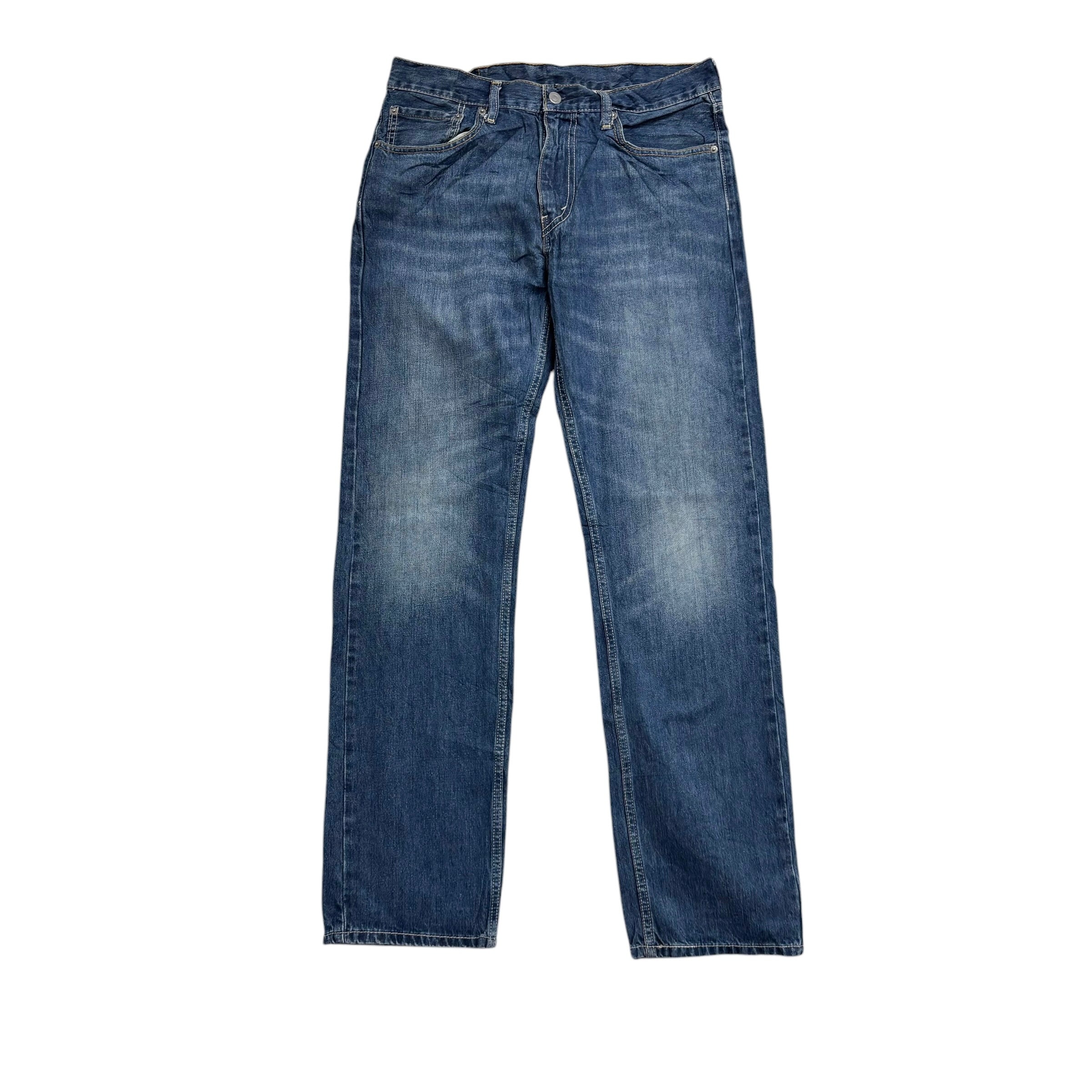 Levis 505 Jeans W33 L32 Mens Mid Blue Regular Straight Fit Vintage Denim