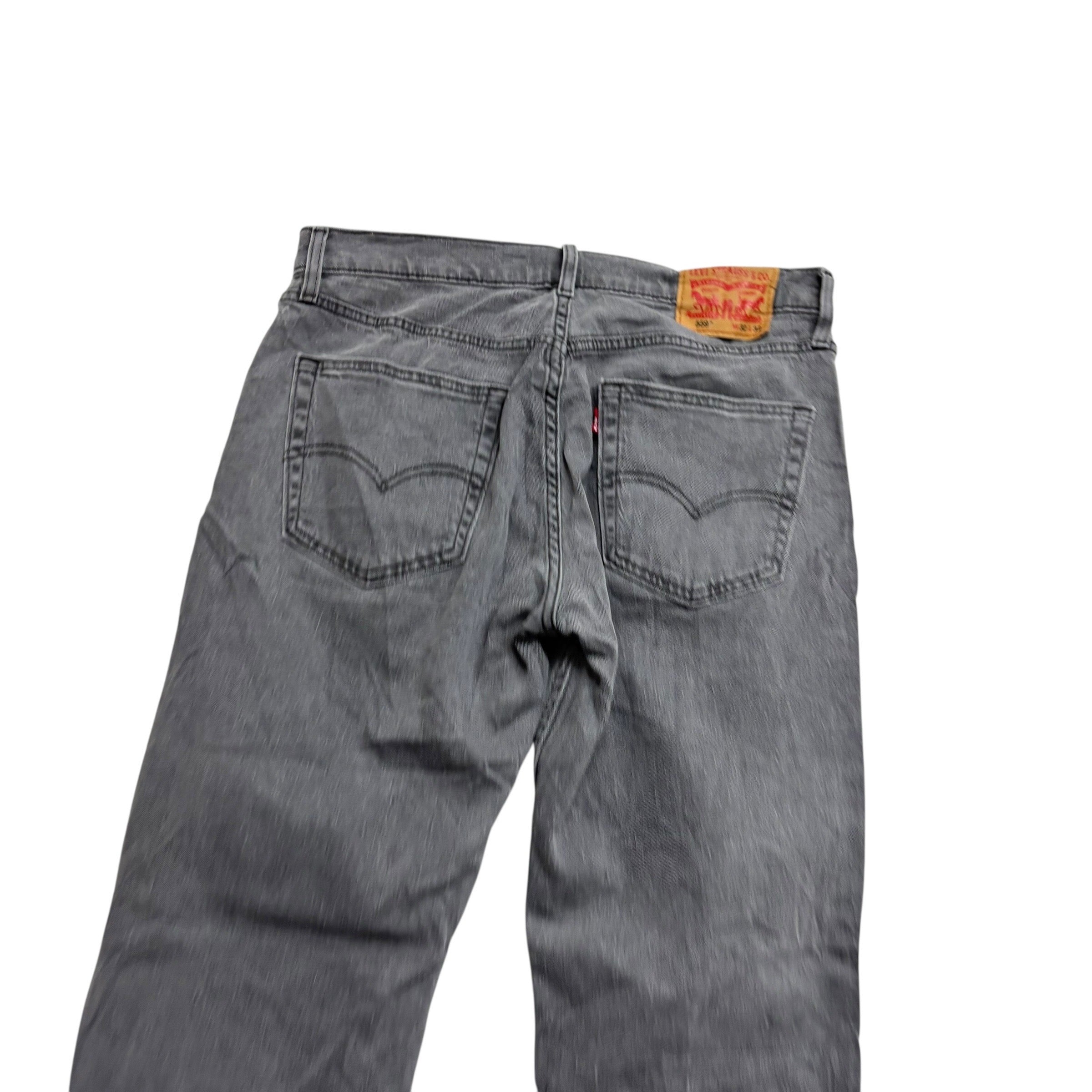 Levis 559 Jeans W32 L32 Mens Grey Baggy Relaxed Straight Fit Stretch Denim (E)