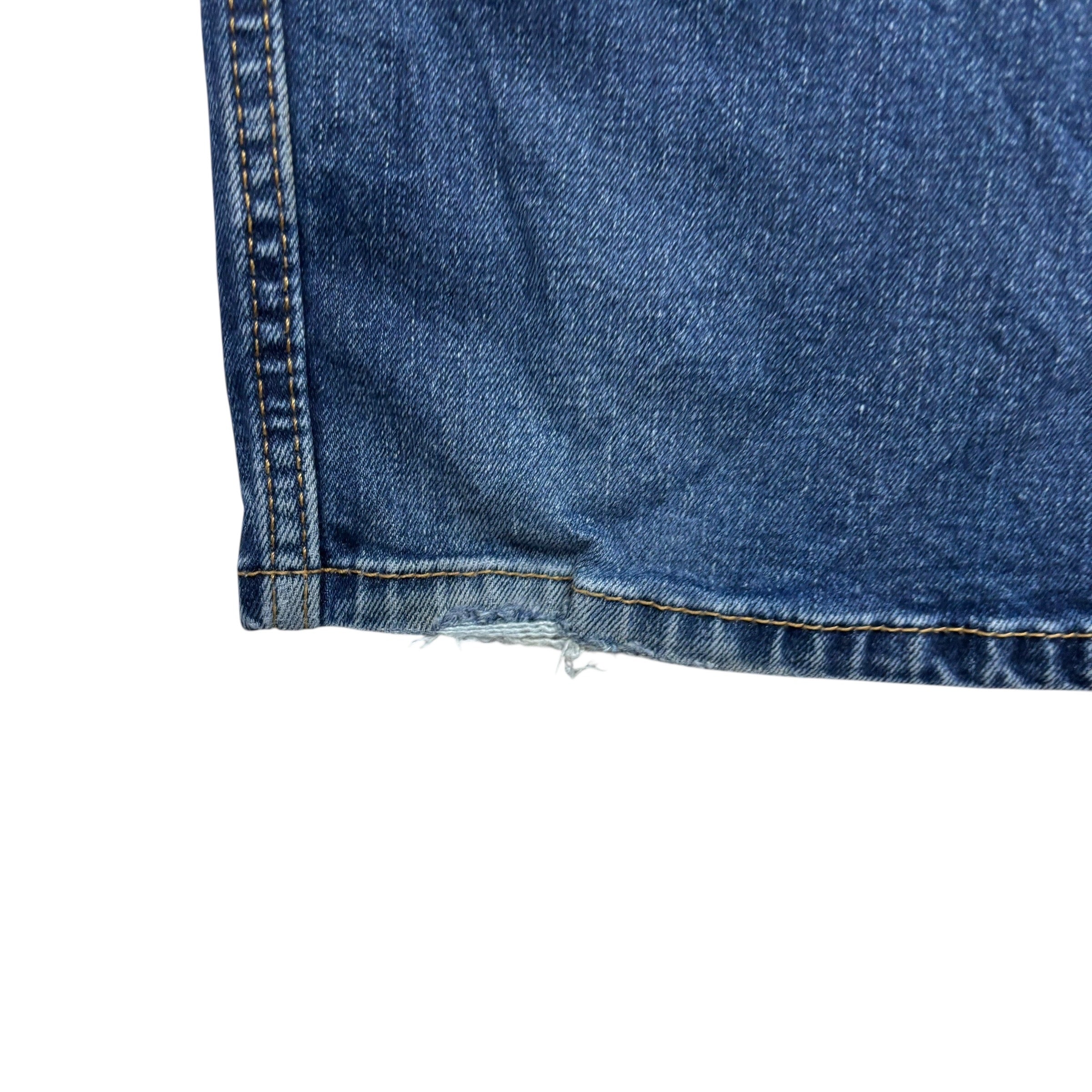 Levis 505 Jeans W40 L30 Mens Mid Blue Regular Straight Fit Stretch Denim